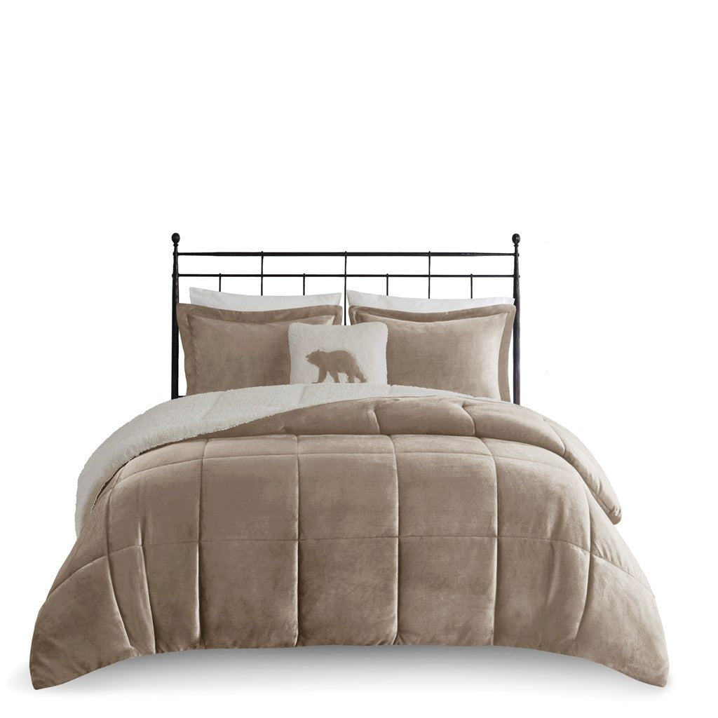 King Plush to Sherpa Down Alternative Comforter Set