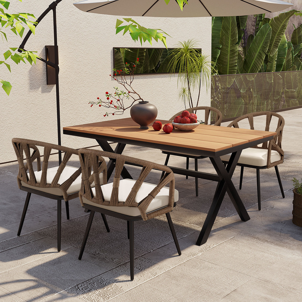 Contemporary-Weather-Resistant-Outdoor-Dining-Set-Outdoor-Dining-Sets