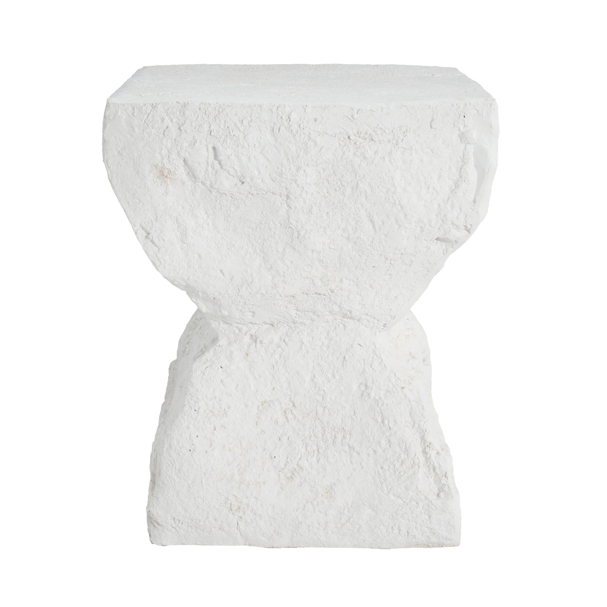 Cleo Modern Outdoor Side Table with Weather-Resistant MGO - Matte White