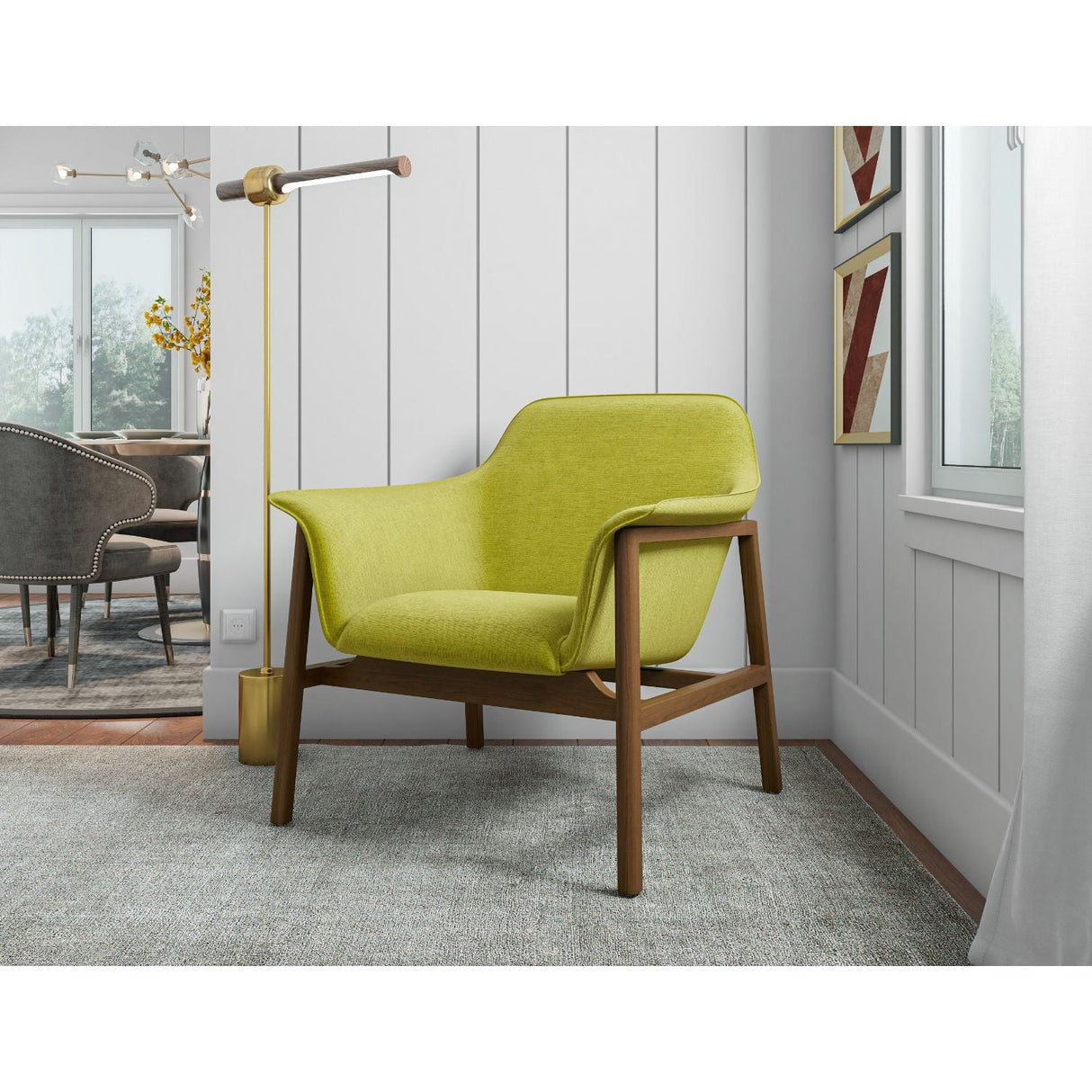Miller - Weave Accent Armchair - Green