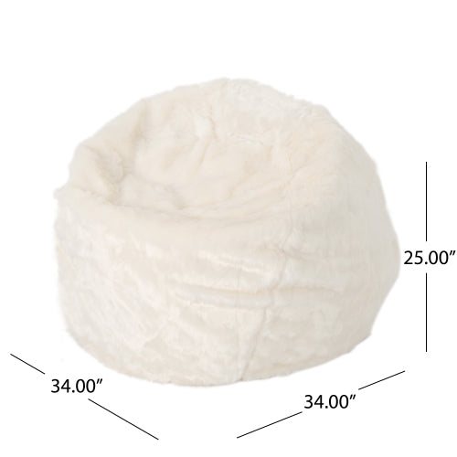 Amori Modern 3 Foot Faux Fur Bean Bag