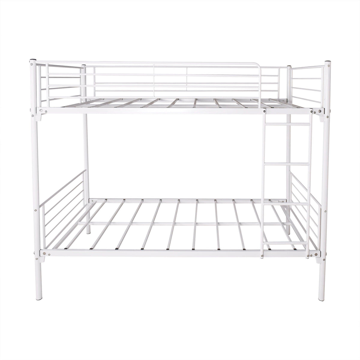 Space Saving Bunk Bed With Metal Frame And Ladder