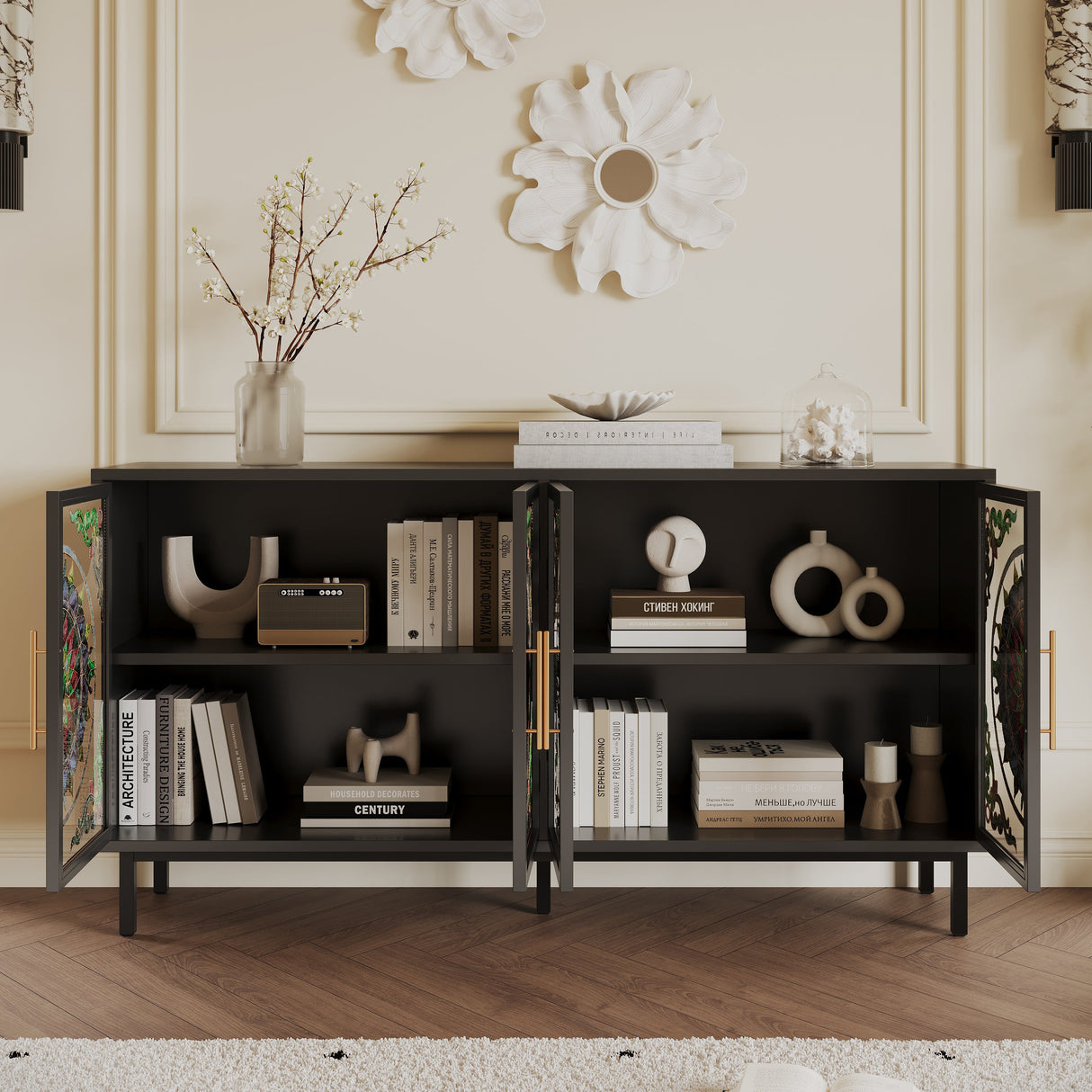 Decorative Cabinet with 4 Doors