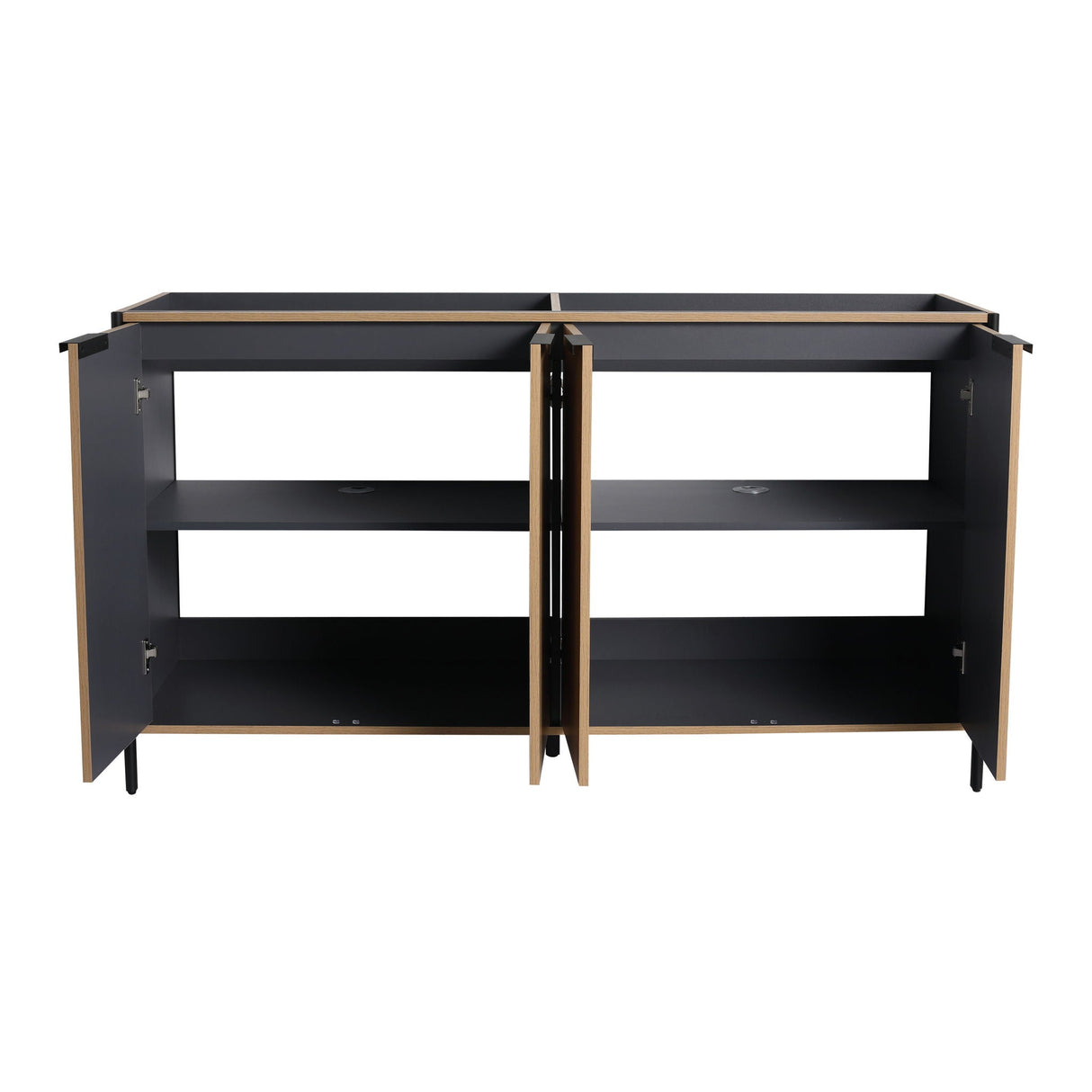Contemporary Freestanding Bathroom Vanity With Adjustable Shelves