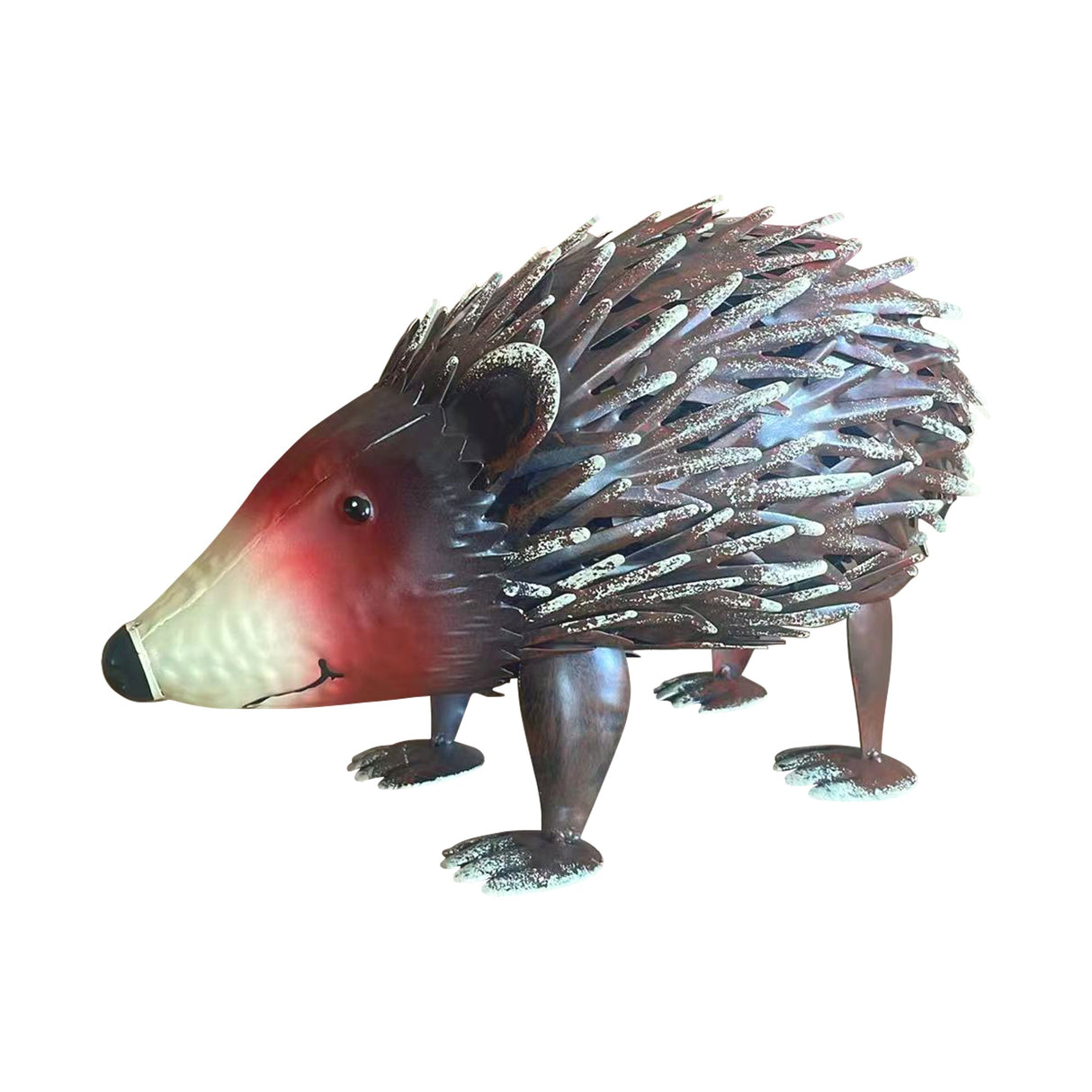 Handmade Wrought Iron Hedgehog Garden Statue