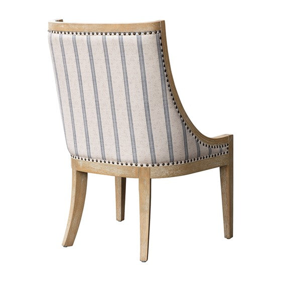 Upholstered Dining Chair with Nailhead Trim and Recessed Arms