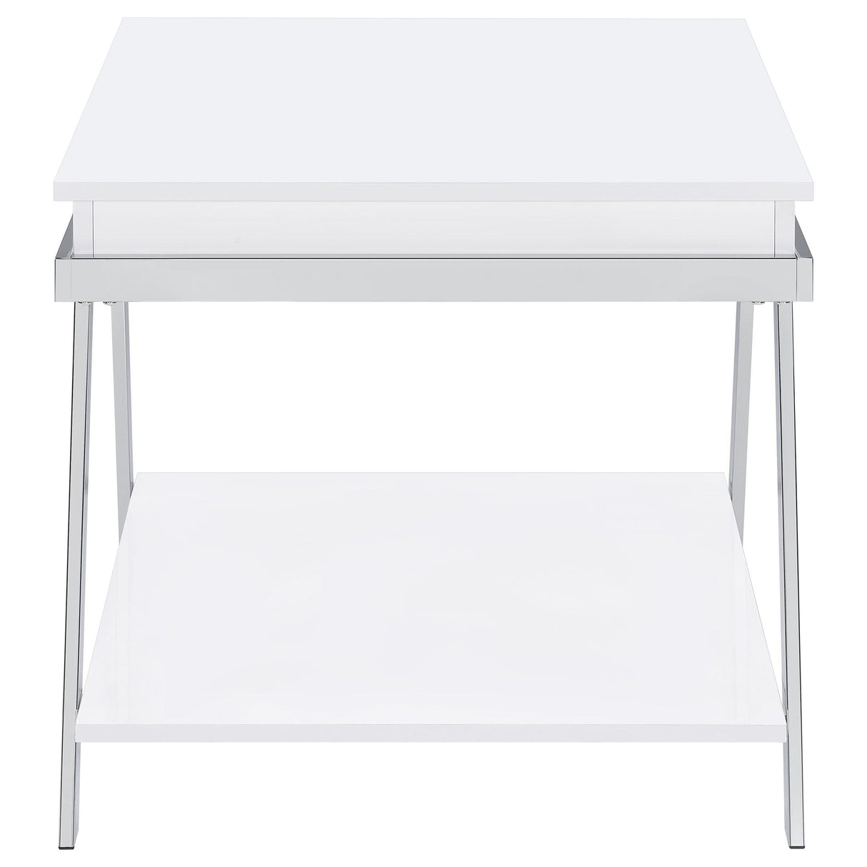 Briana - 2 Piece Coffee And End Table Set With Lift Top Legs - Gloss White