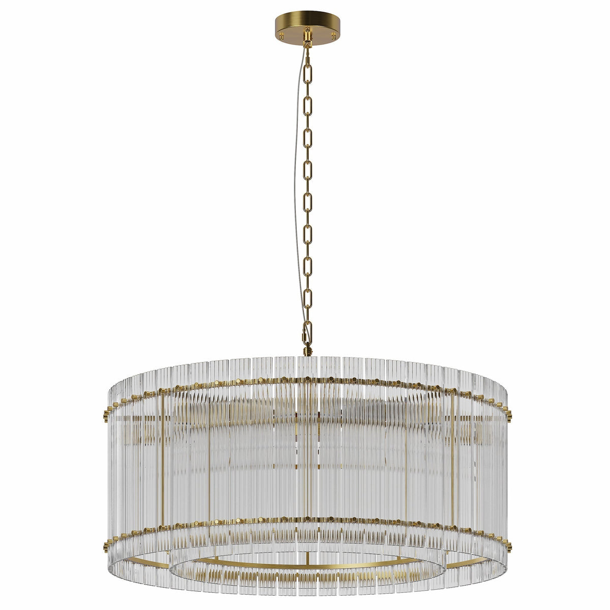 37' Modern Gold Round Chandelier,2-Tier 8-Light Water Ripple Crystal Glass Chandeliers,for Dining Room,Living Room,Bedroom,High Ceiling,Foyer Entryway,Luxury Chandelier