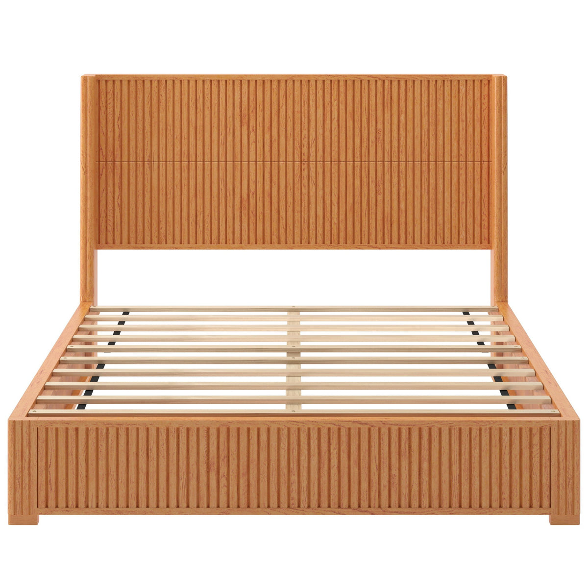 Platform Bed Frame With Headboard, Floor Standing Design