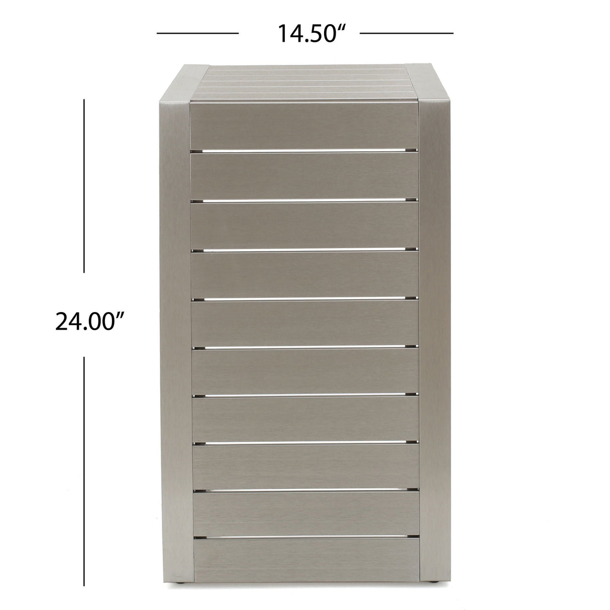 Aluminum Outdoor C-Shaped Side Table for Patio