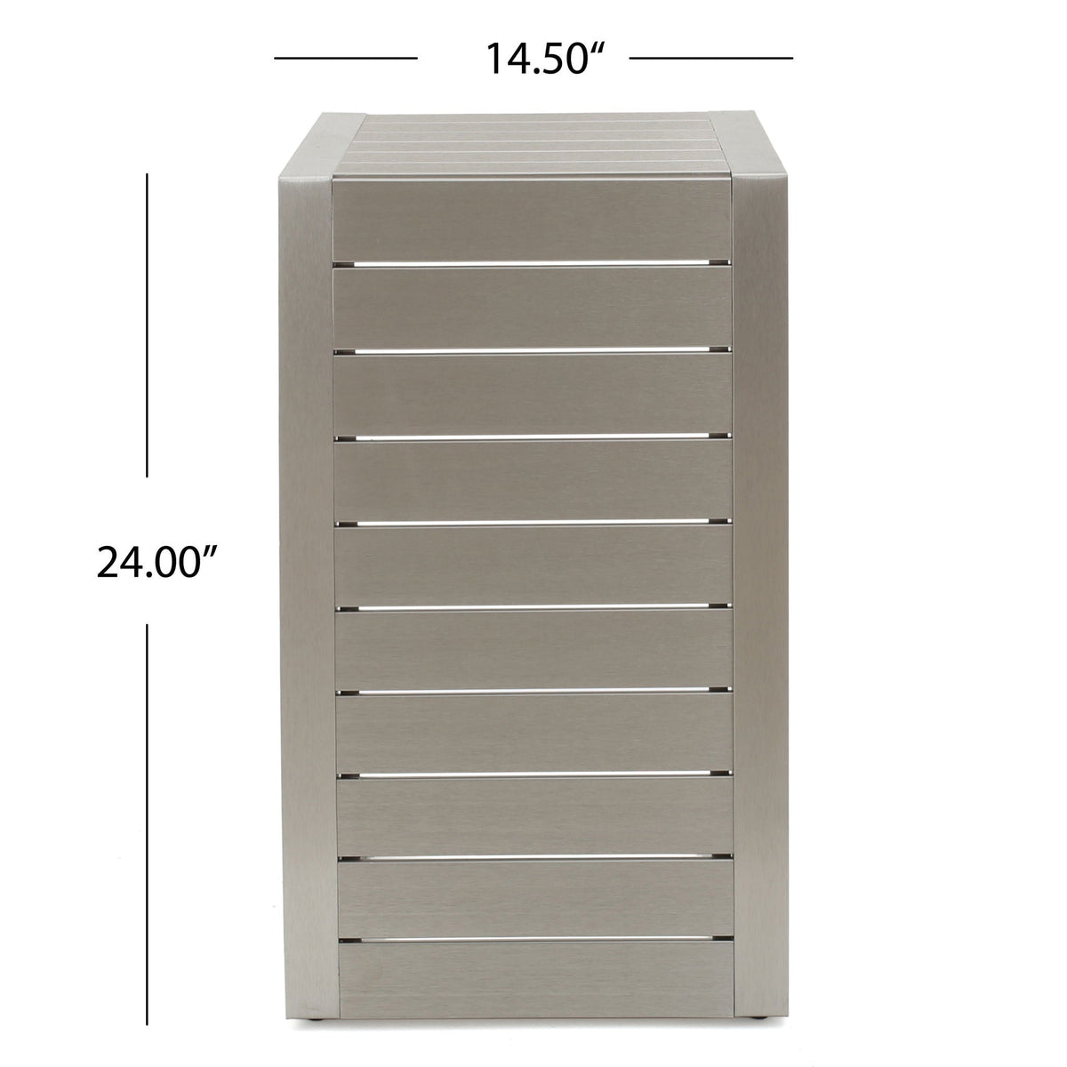 Aluminum Outdoor C-Shaped Side Table for Patio
