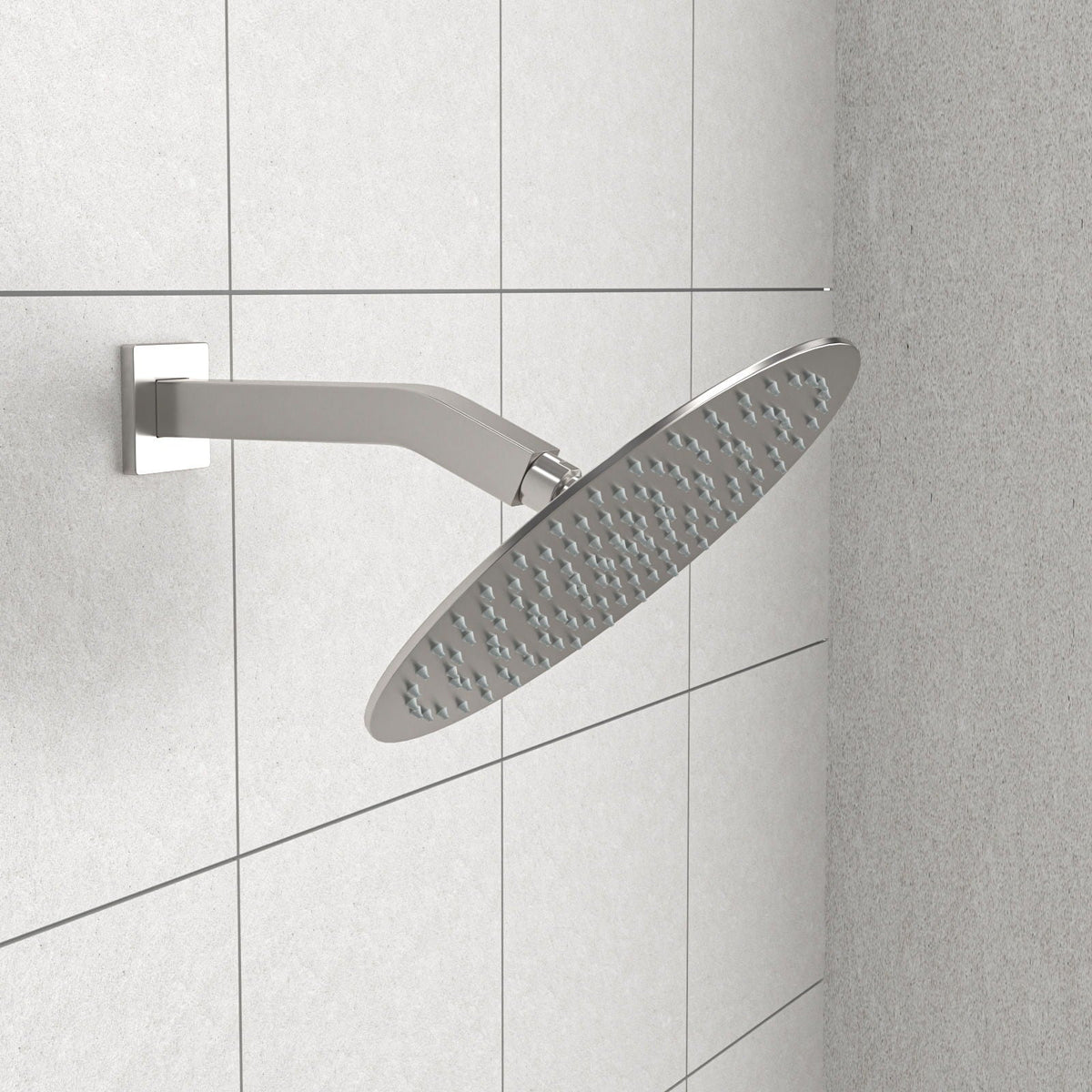 Elegant 6" Shower Arm With Flange, Stainless Steel Construction For Rain Shower Heads