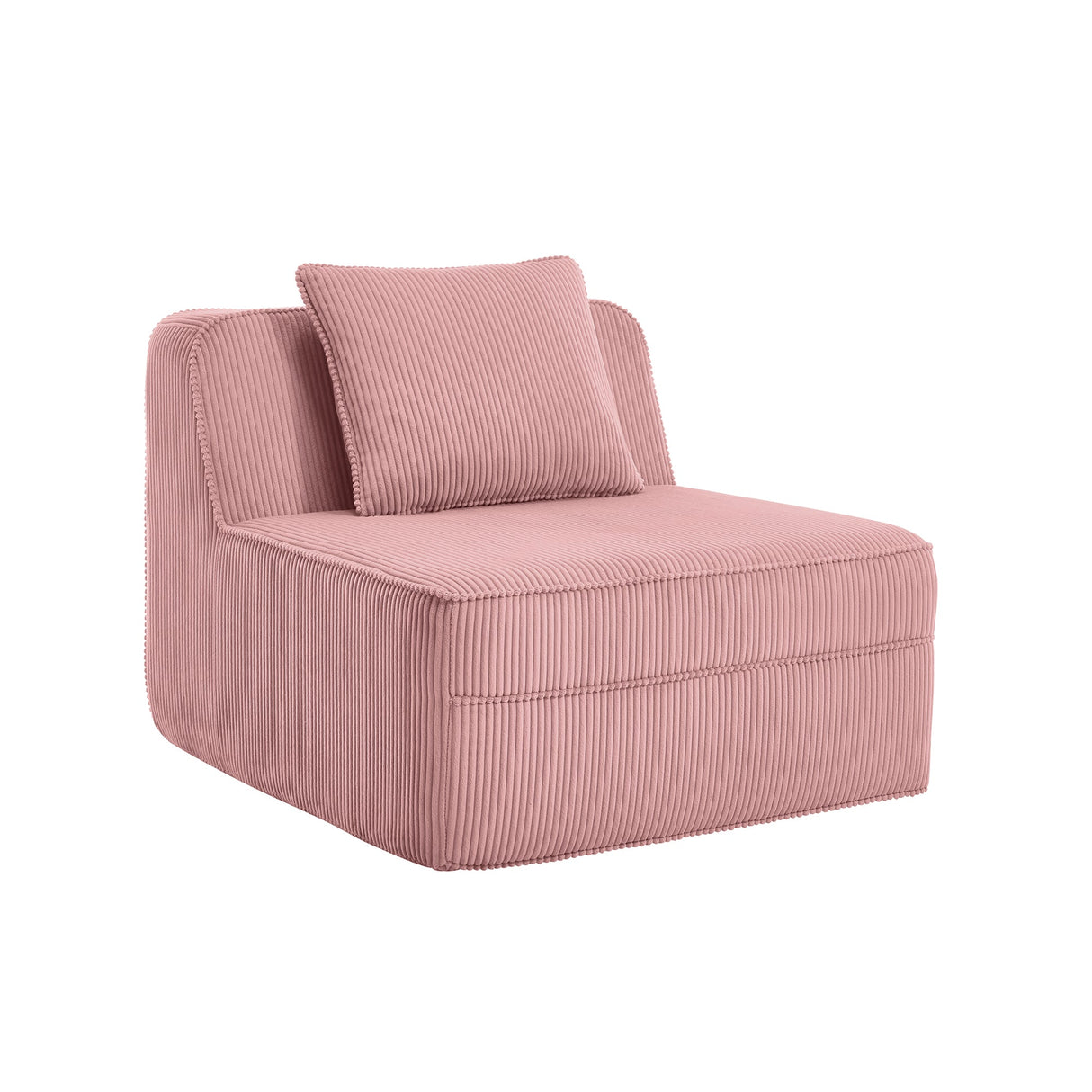Armless Sofa With Pillow - Pink