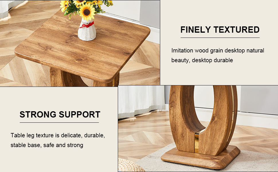 Elegant Wood-Grain Coffee Table