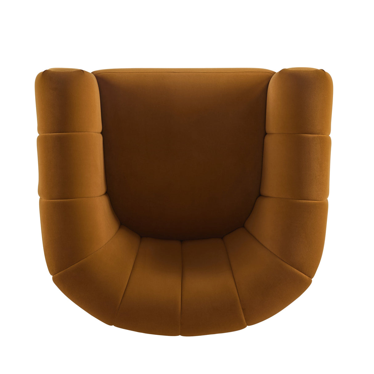 Modern Swivel Club Chair with Premium Velvet Tub Design in Dark Yellow