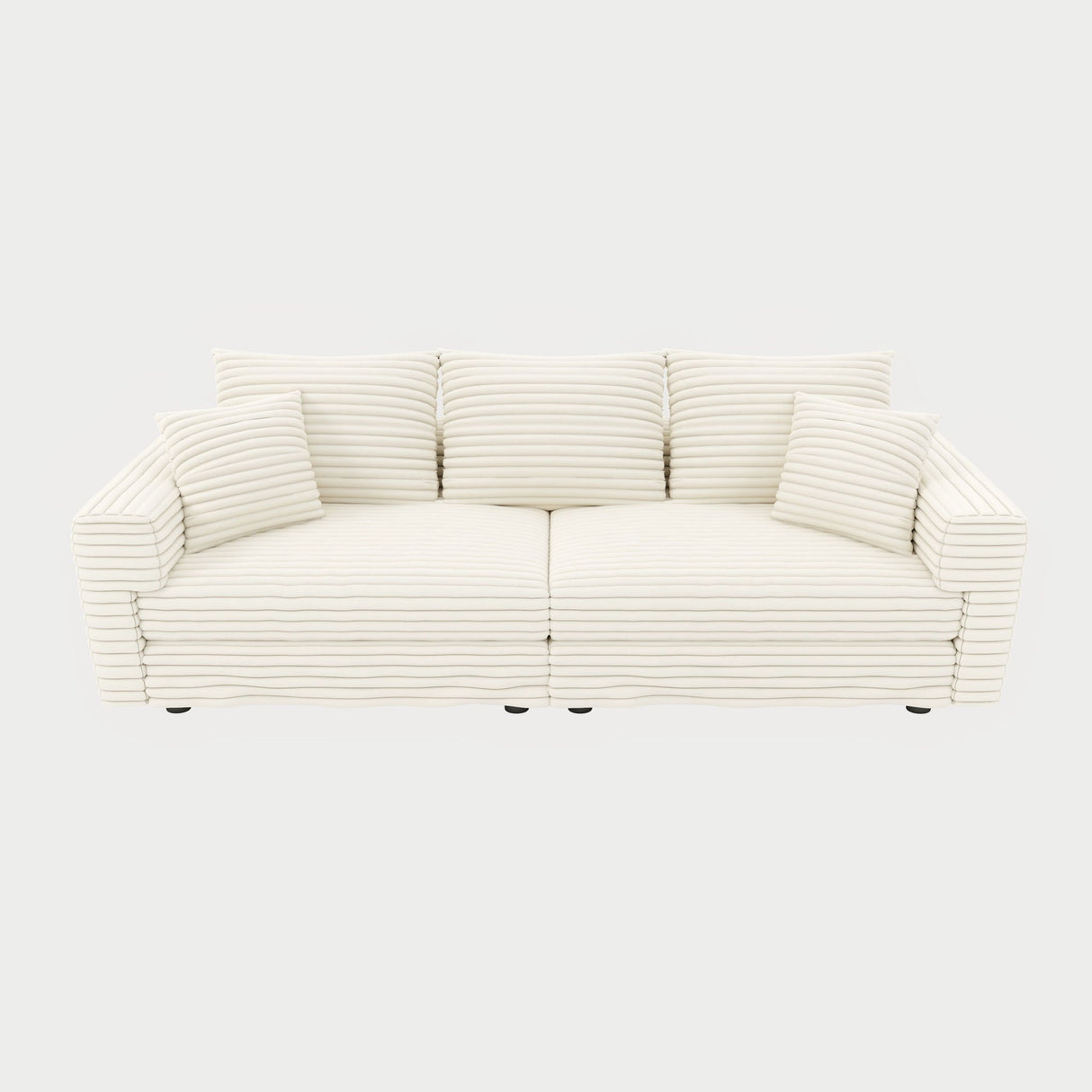 4 Seat Sofa, Modern Comfy Upholstered Sofa Cloud Couch, Deep Seat Couches With Soft Pillows
