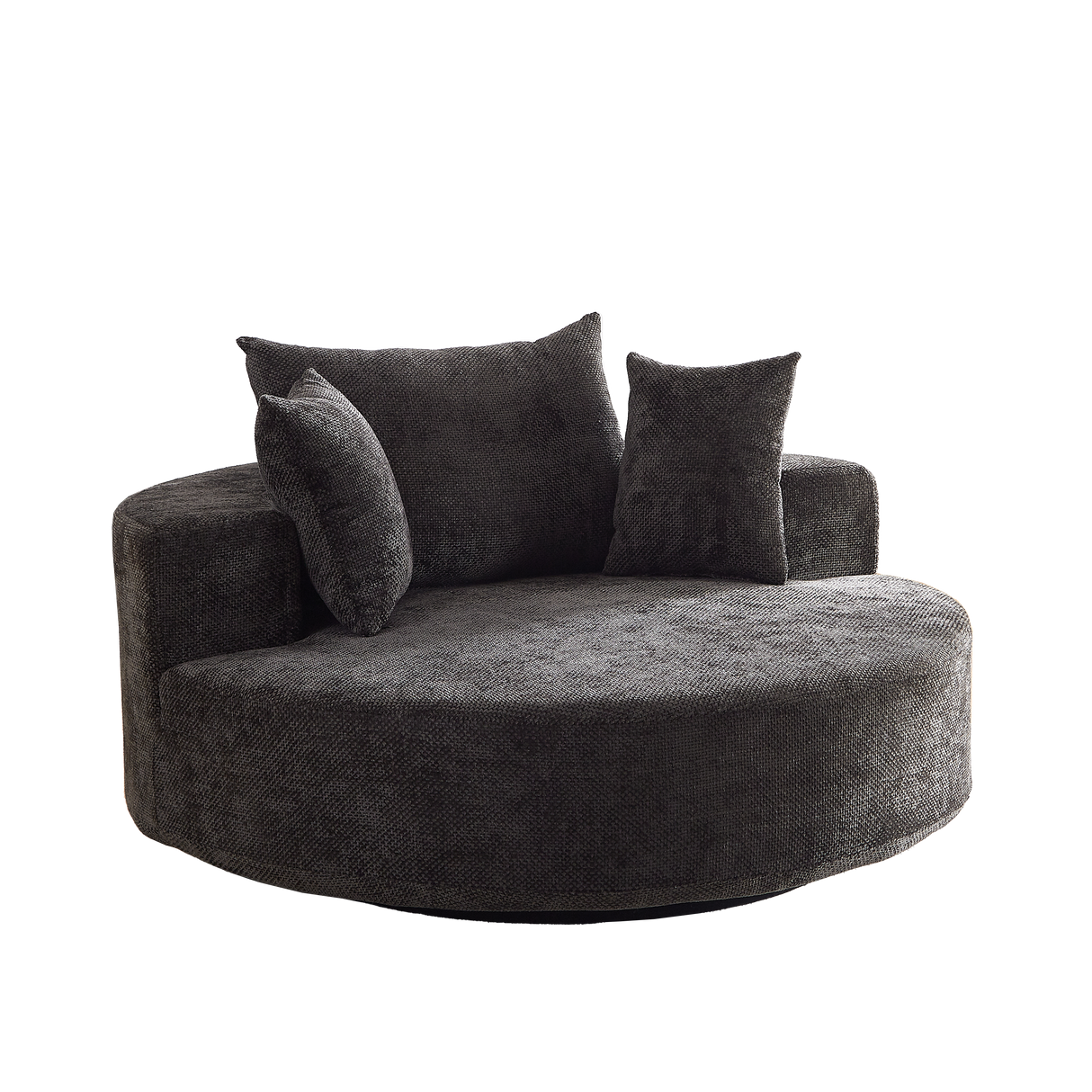 55''L Chenille Foam Single Swivel Chair