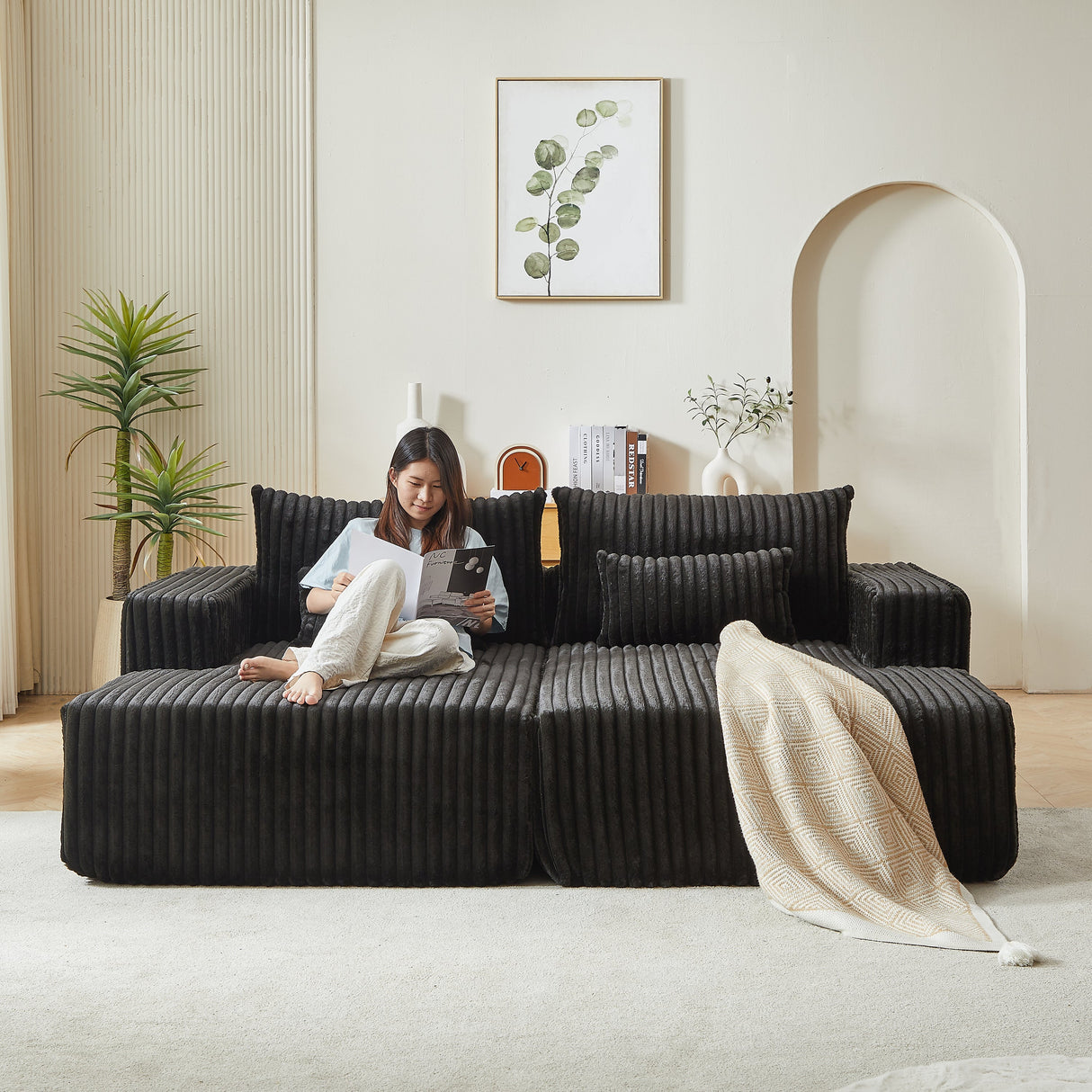 87' Oversized Sectional Lounge Chaise