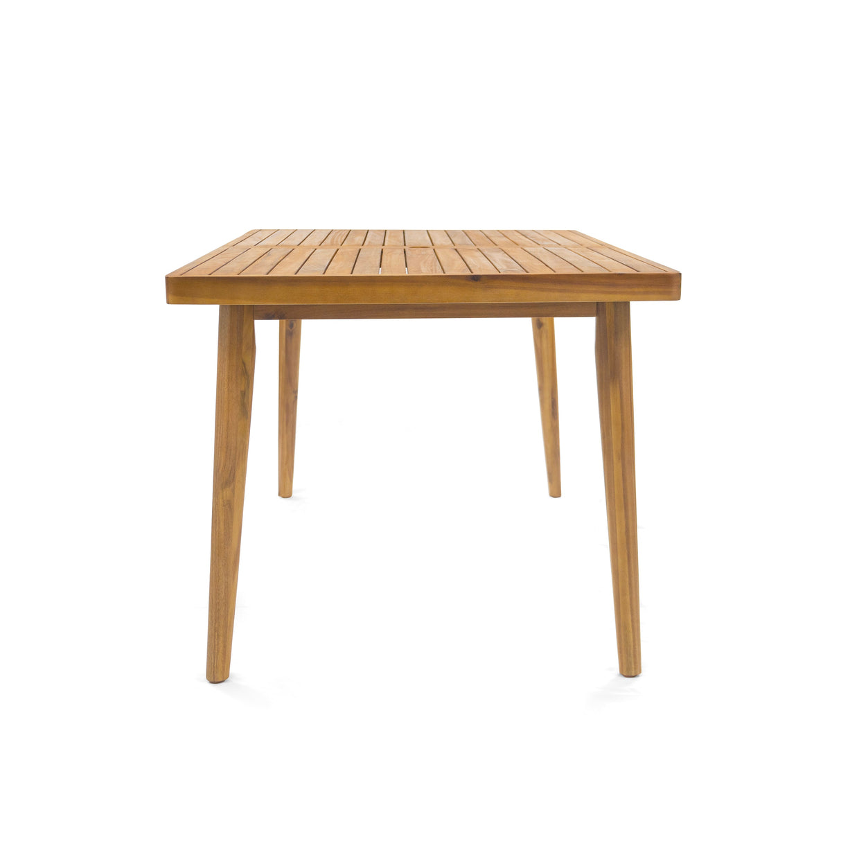 Outdoor Patio 7PCS Dining Set with Aluminum Chairs and Acacia Wood Table