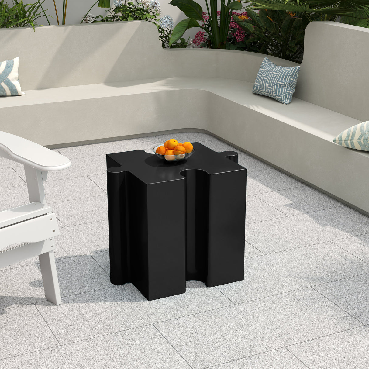 3-Piece Artistic Puzzle Table Set, Modular MGO Side Tables