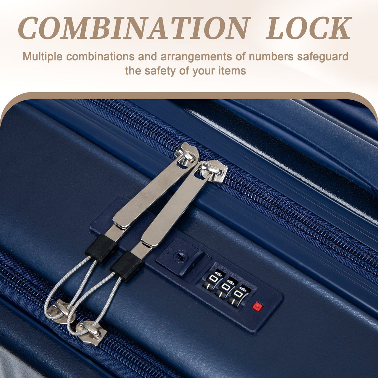14'/20' 2-Piece ABS Spinner Wheel Luggage Set with Combination Lock