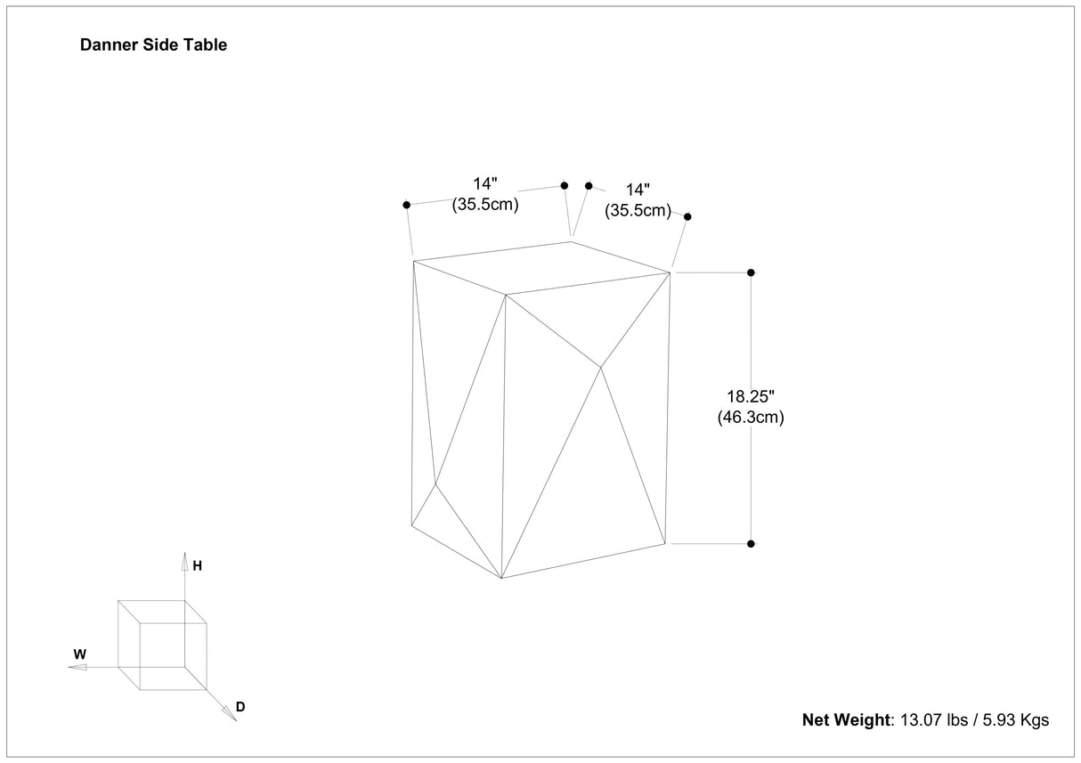 Danner Cast Aluminum Side Table
