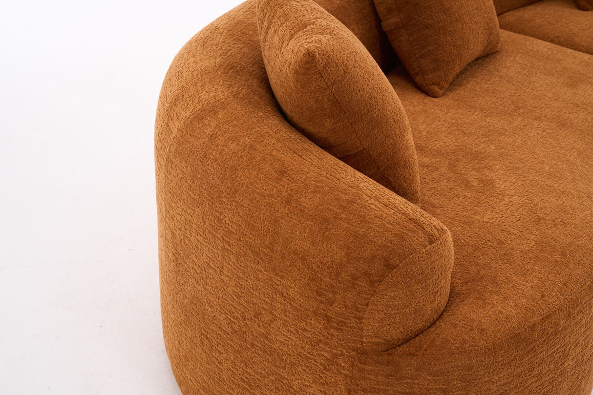 4 Seater Sofa With Fabric, 30D, 60 Hardness Full Sponge, 4 Pillow For Living Room, Home Furniture Sleeper Sectional Sofa For Apartment
