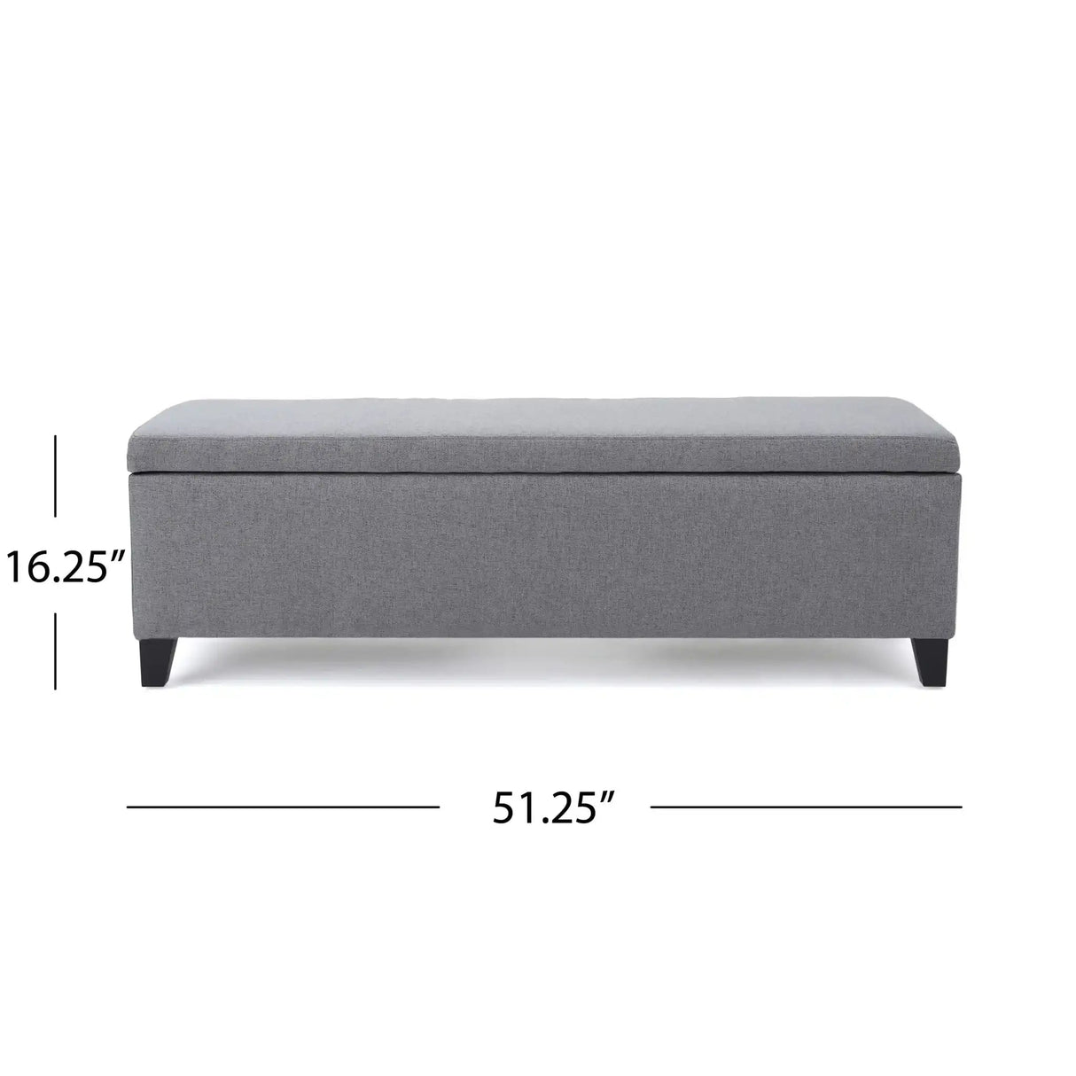 Contemporary Storage Ottoman Bench With Upholstery
