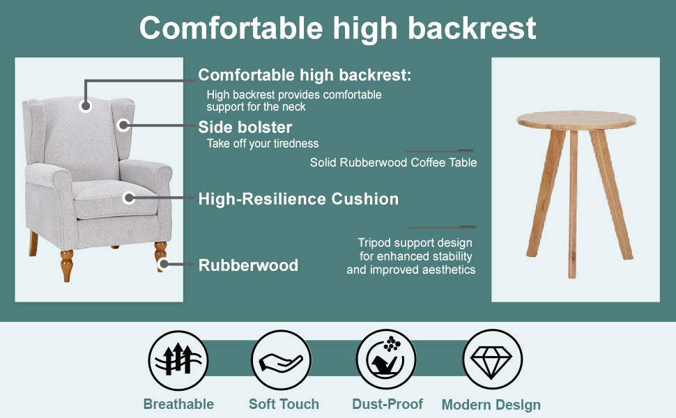 Coffee Table & Armchair Set