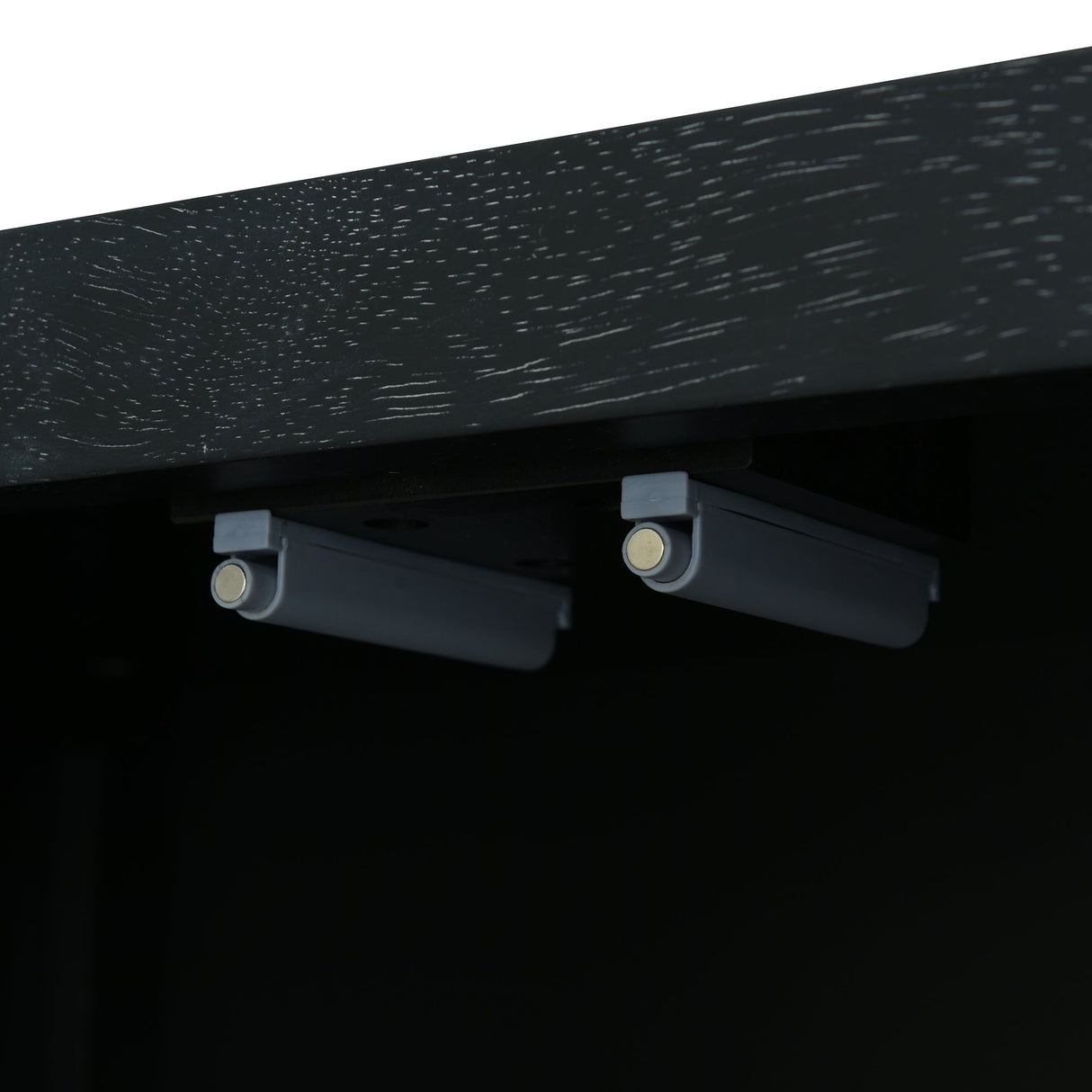 TREXM Bohemian Style Rattan Buffet Storage Cabinet with Solid Wood Frame