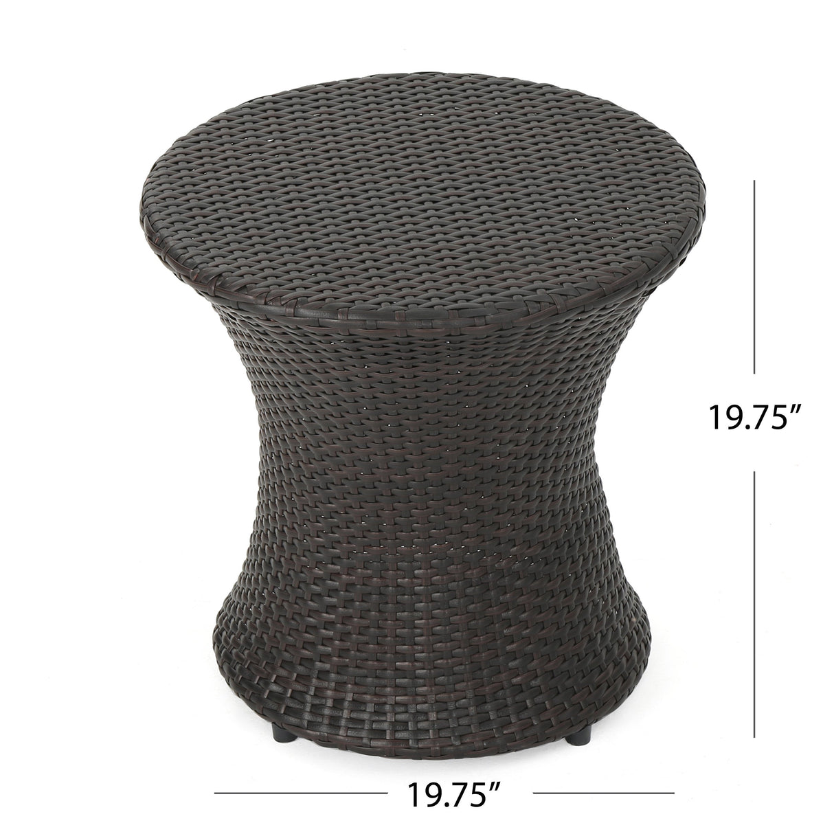 19" Kono Hourglass Table (No Glass Top) End Table