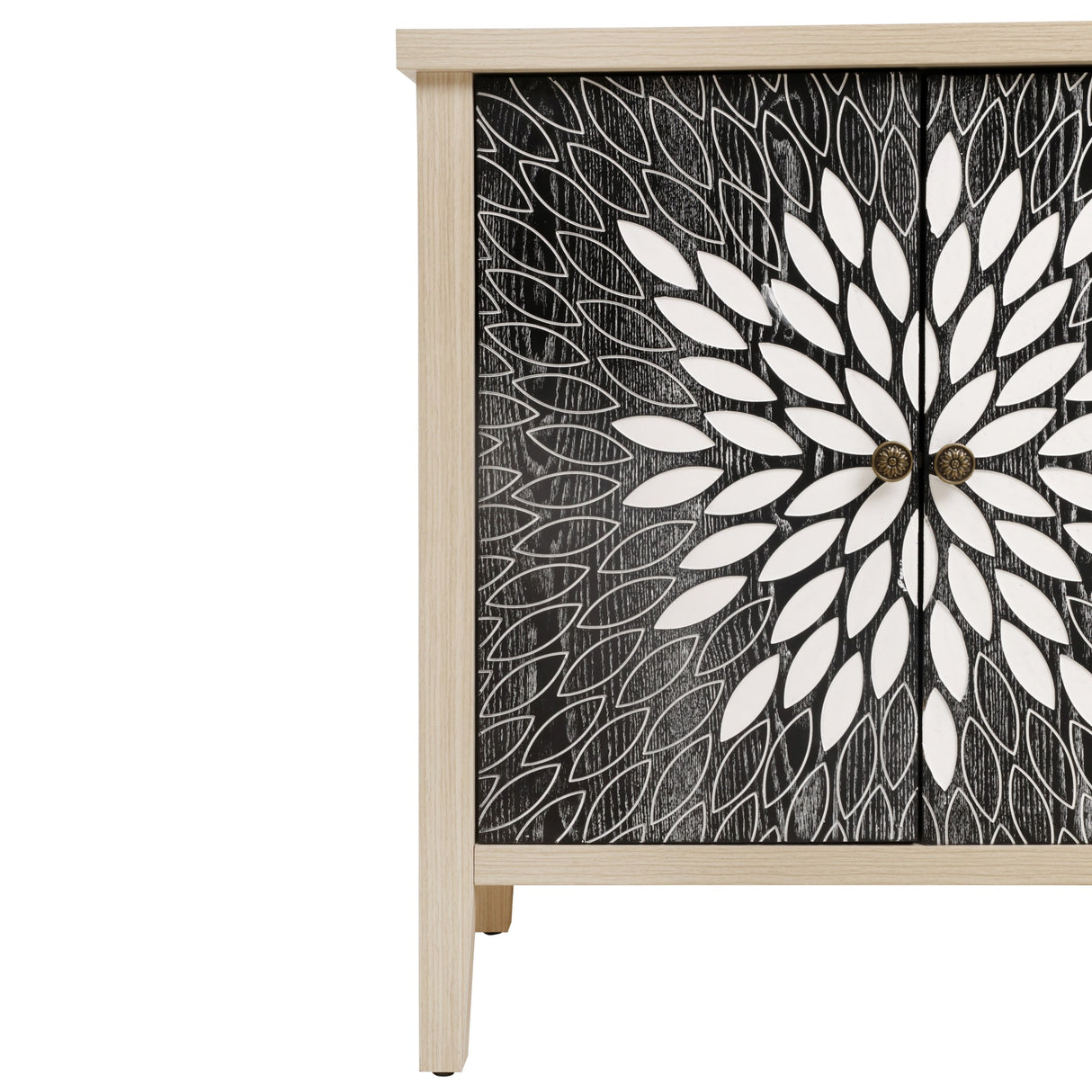 Sideboard Buffet Cabinet with 4 Doors and Adjustable Shelves