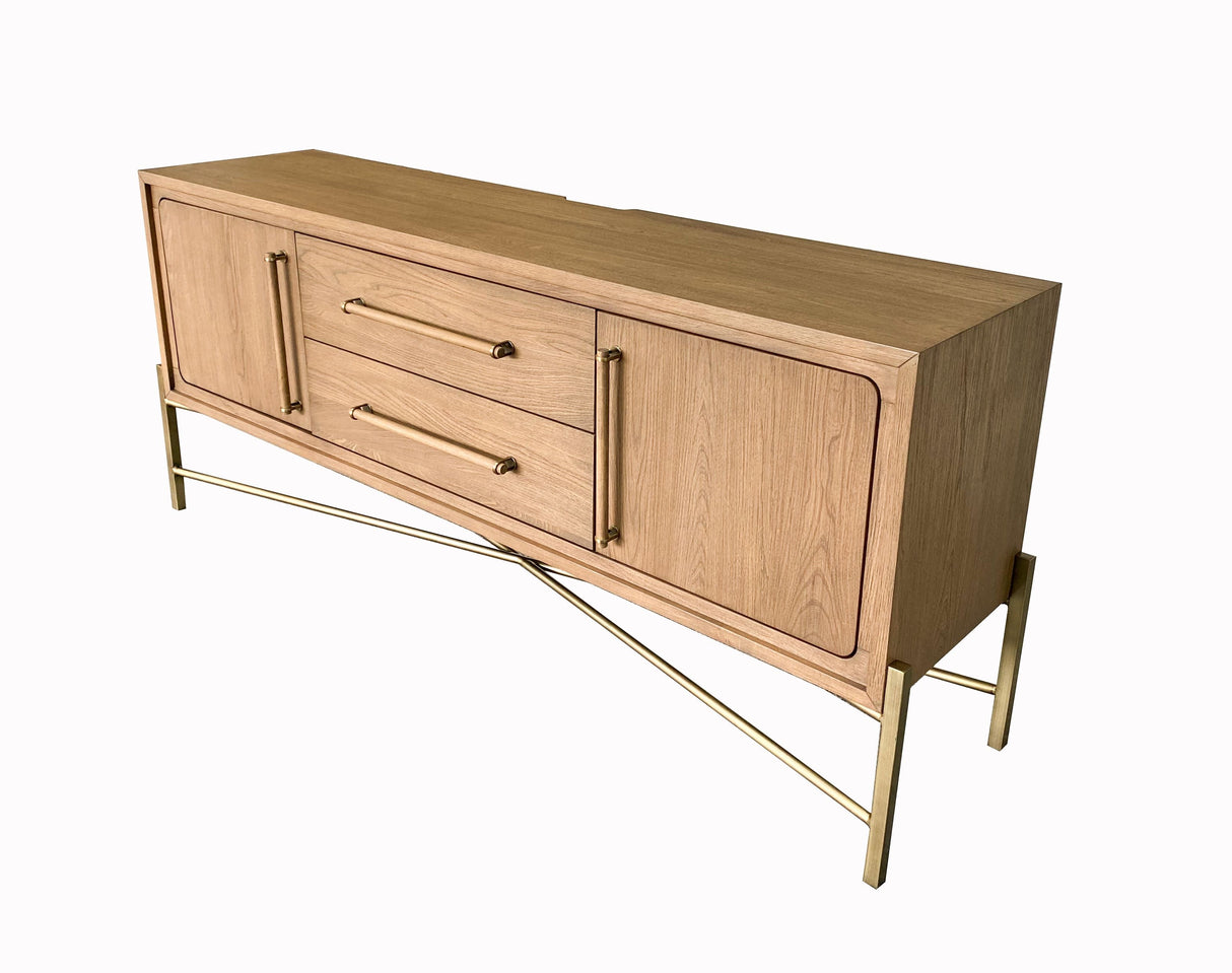 Sideboard with USB Charging Ports, 2 Drawers and 2 Doors