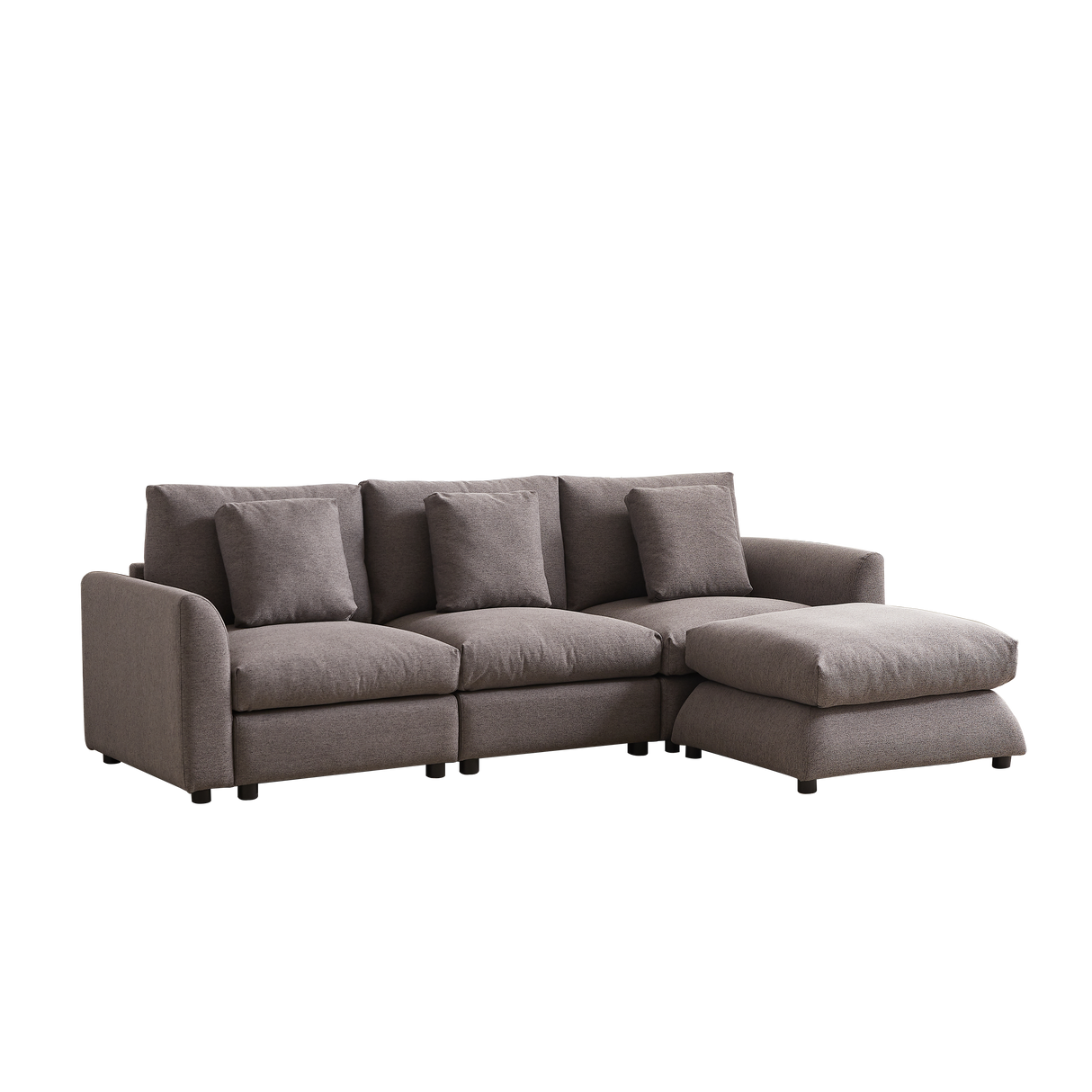 102.2 Inch Combination Modular Sofa with OttomanGrey
