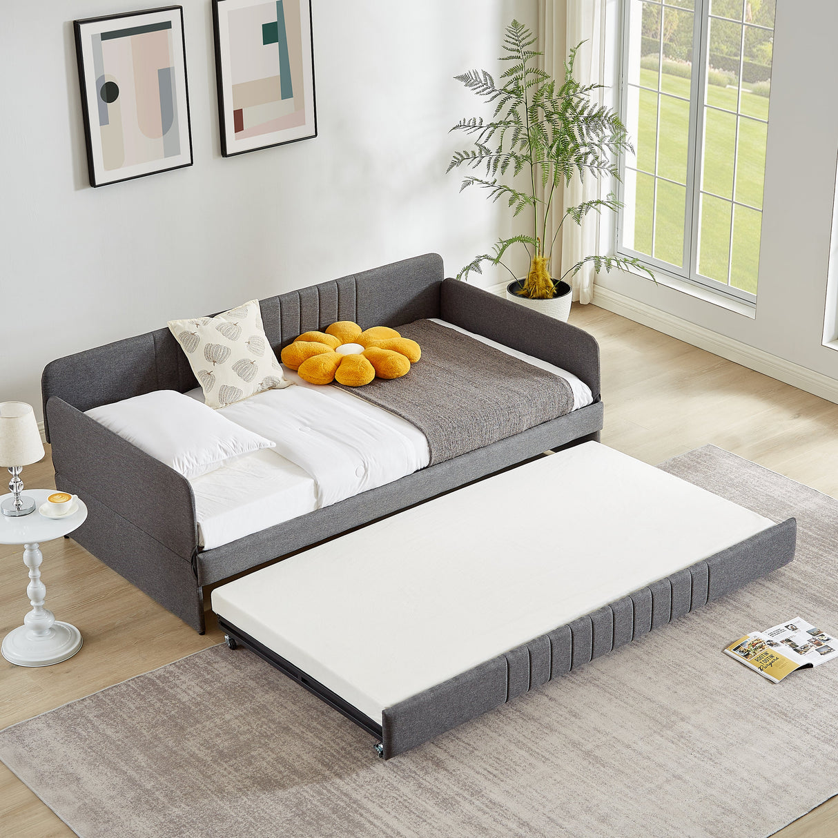 Daybed, Sofa Bed with Trundle Twin Size