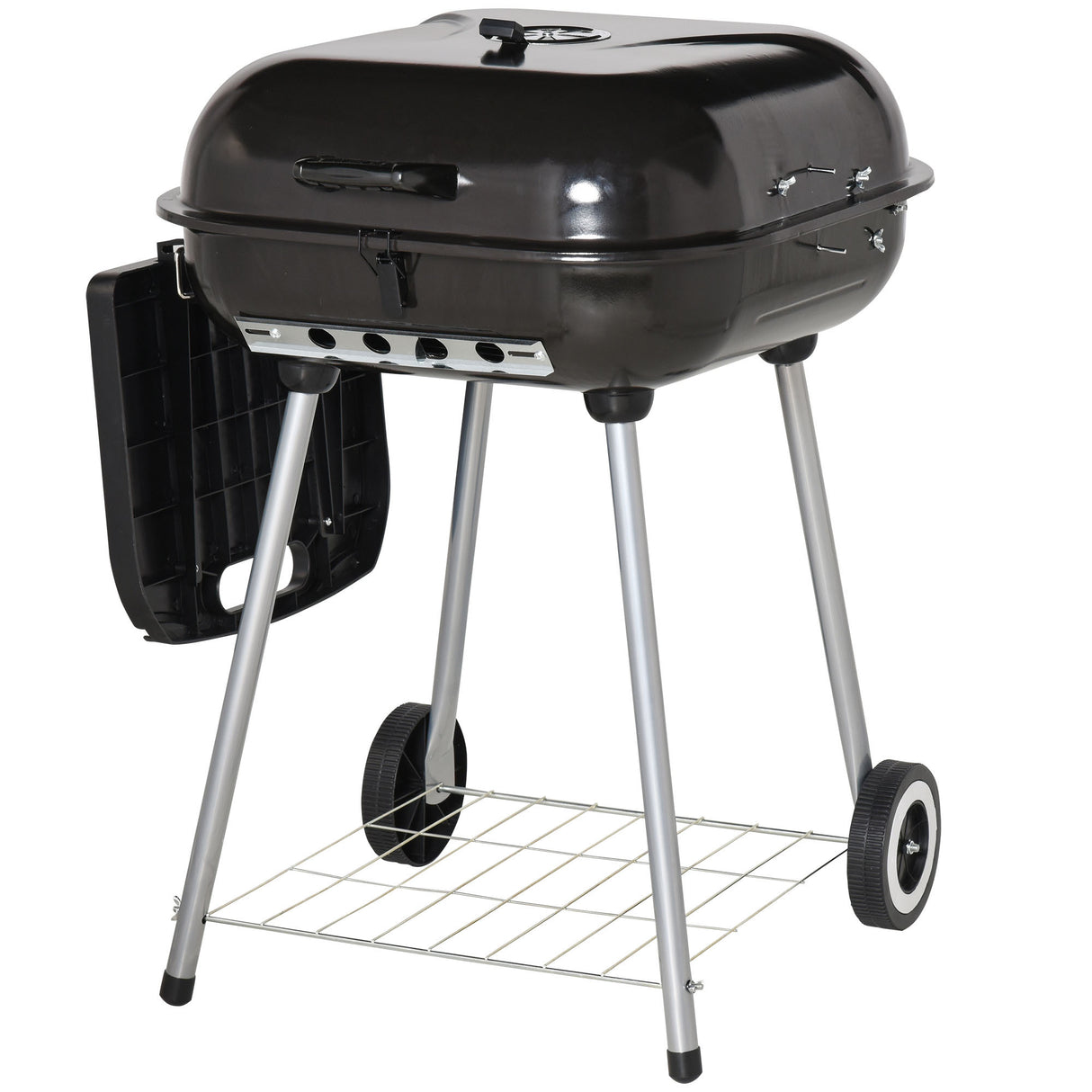 Outsunny-21'-Portable-Charcoal-Grill-with-Wheels-and-Bottom-Shelf-
