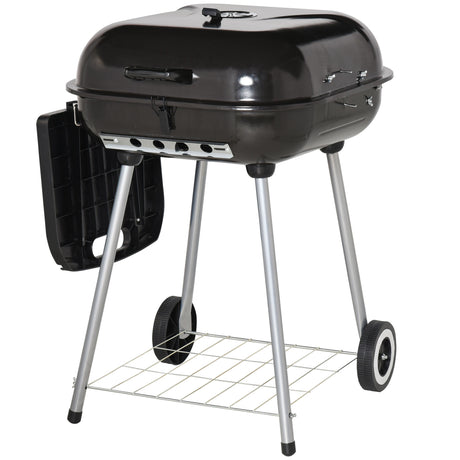 Outsunny-21'-Portable-Charcoal-Grill-with-Wheels-and-Bottom-Shelf-