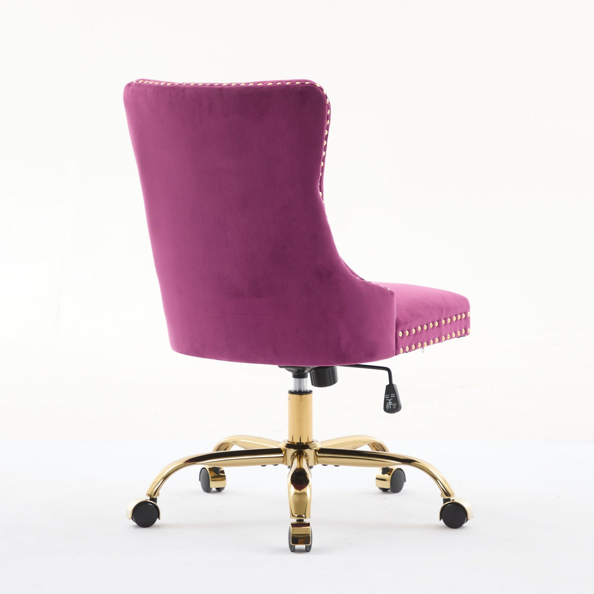 Office Chair Modern Velvet Upholstered Tufted Button Purple