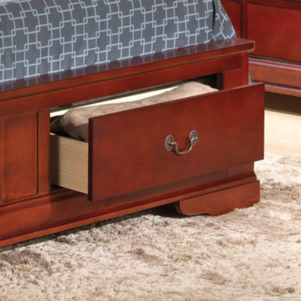 Upholstered Panel Sleigh Bed Design
