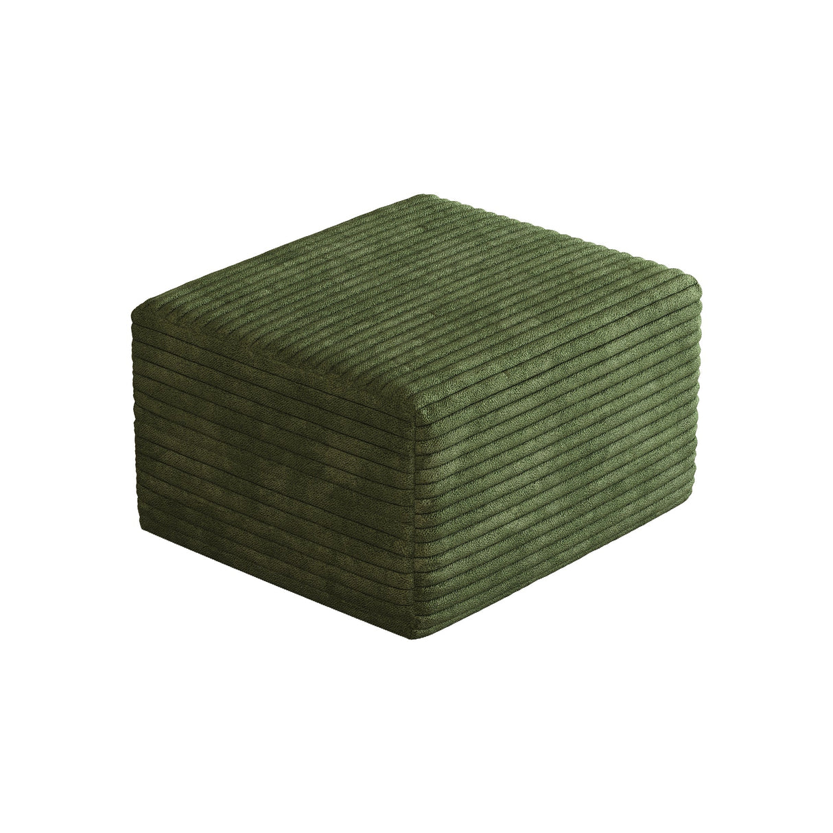 Green Sofa Ottoman – Plush Corduroy Fabric