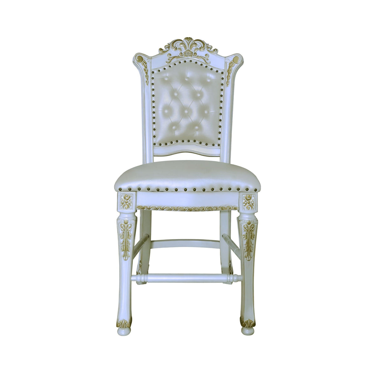Vendome Antique Counter Height Chair Set of 2 - White