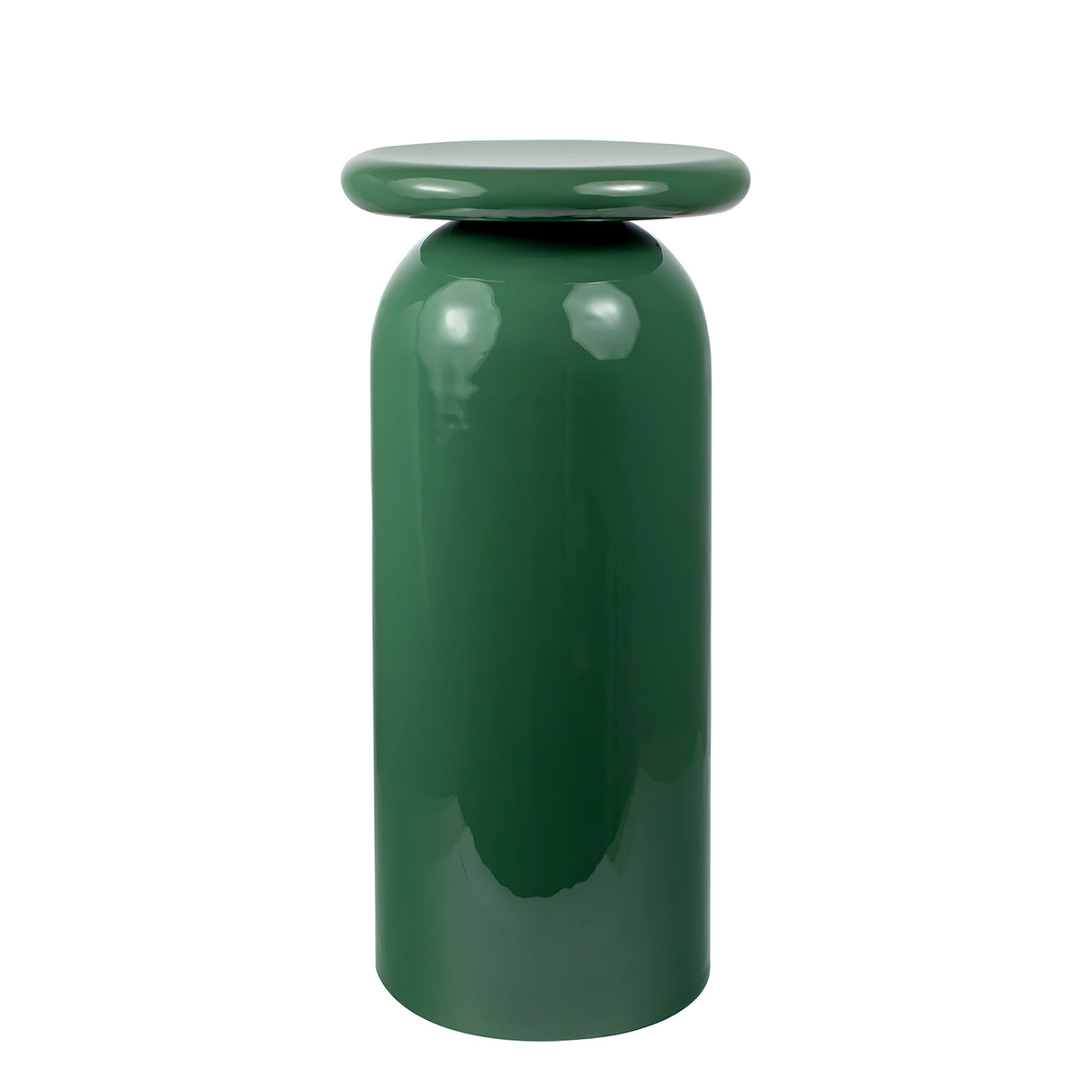 Miles Mid-Century Modern Metal Sleek Cylinder Drink Table