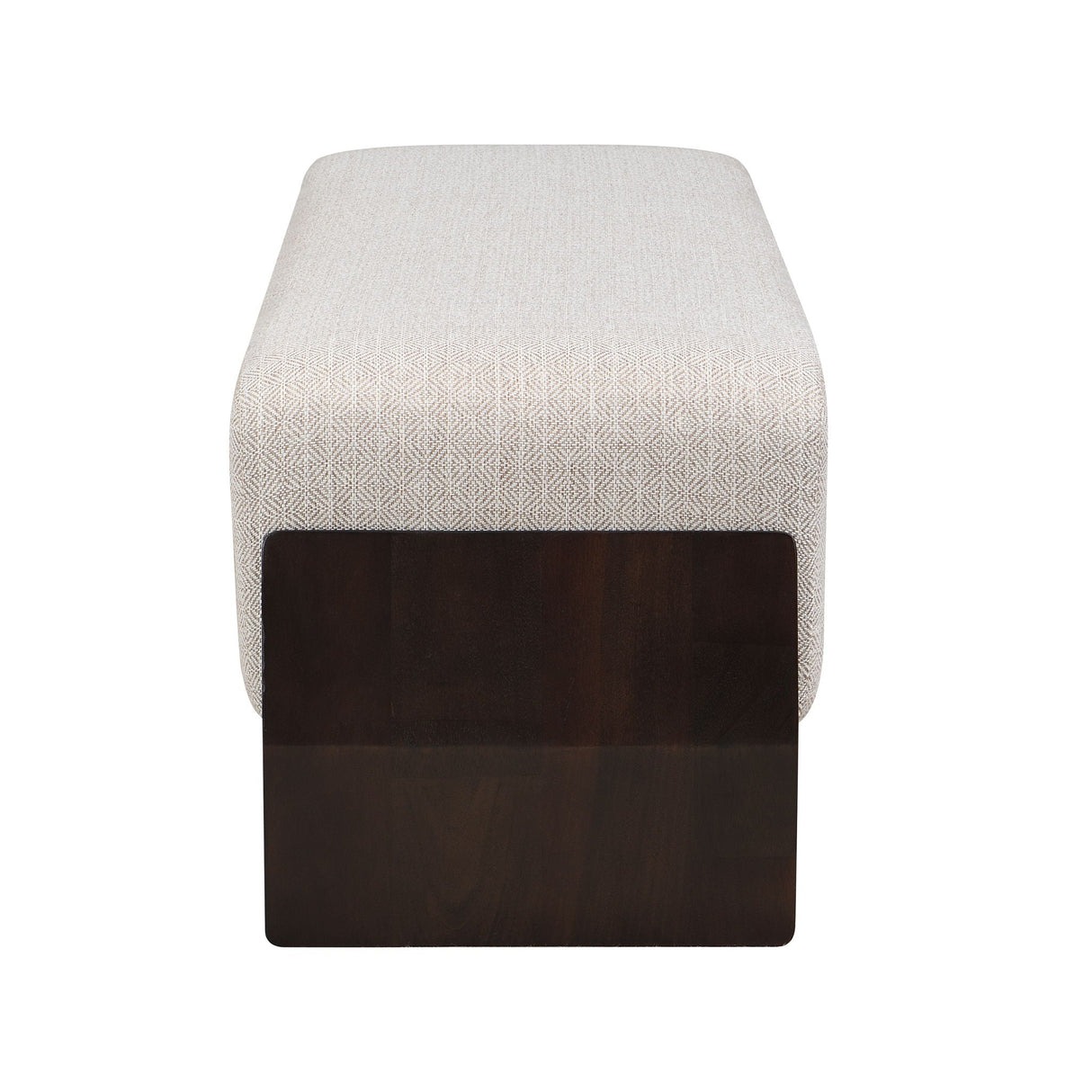 Bench With Thick Soft Cushions for 3 People - Brown / Beige