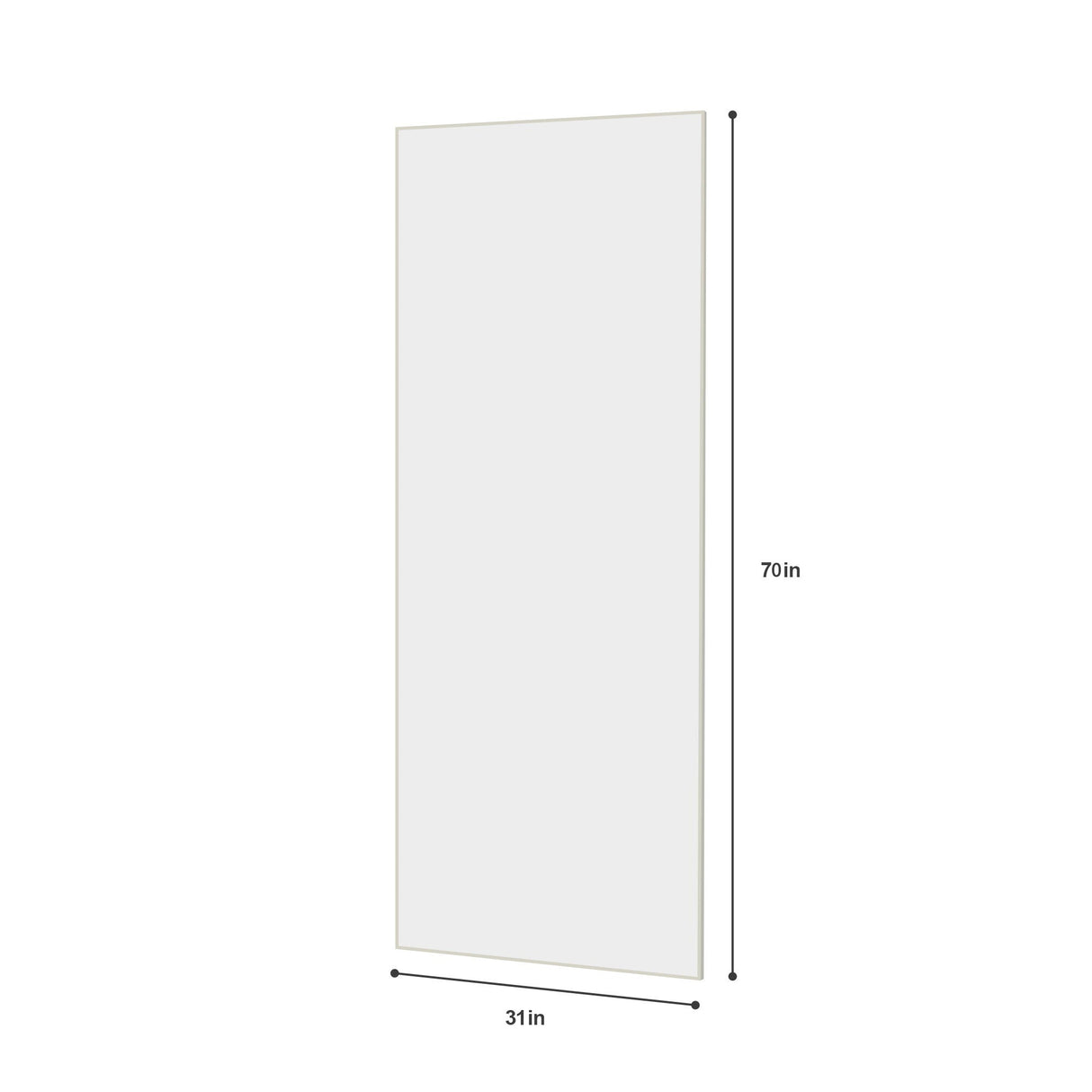 Modern Full Length Mirror With High Definition Shatter Proof Glass And Aluminum Alloy Frame