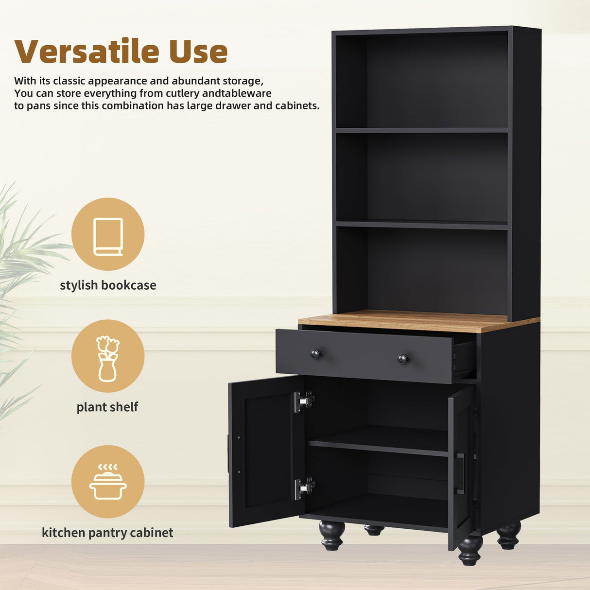 On-Trend Farmhouse Storage Cabinet with Adjustable Shelves
