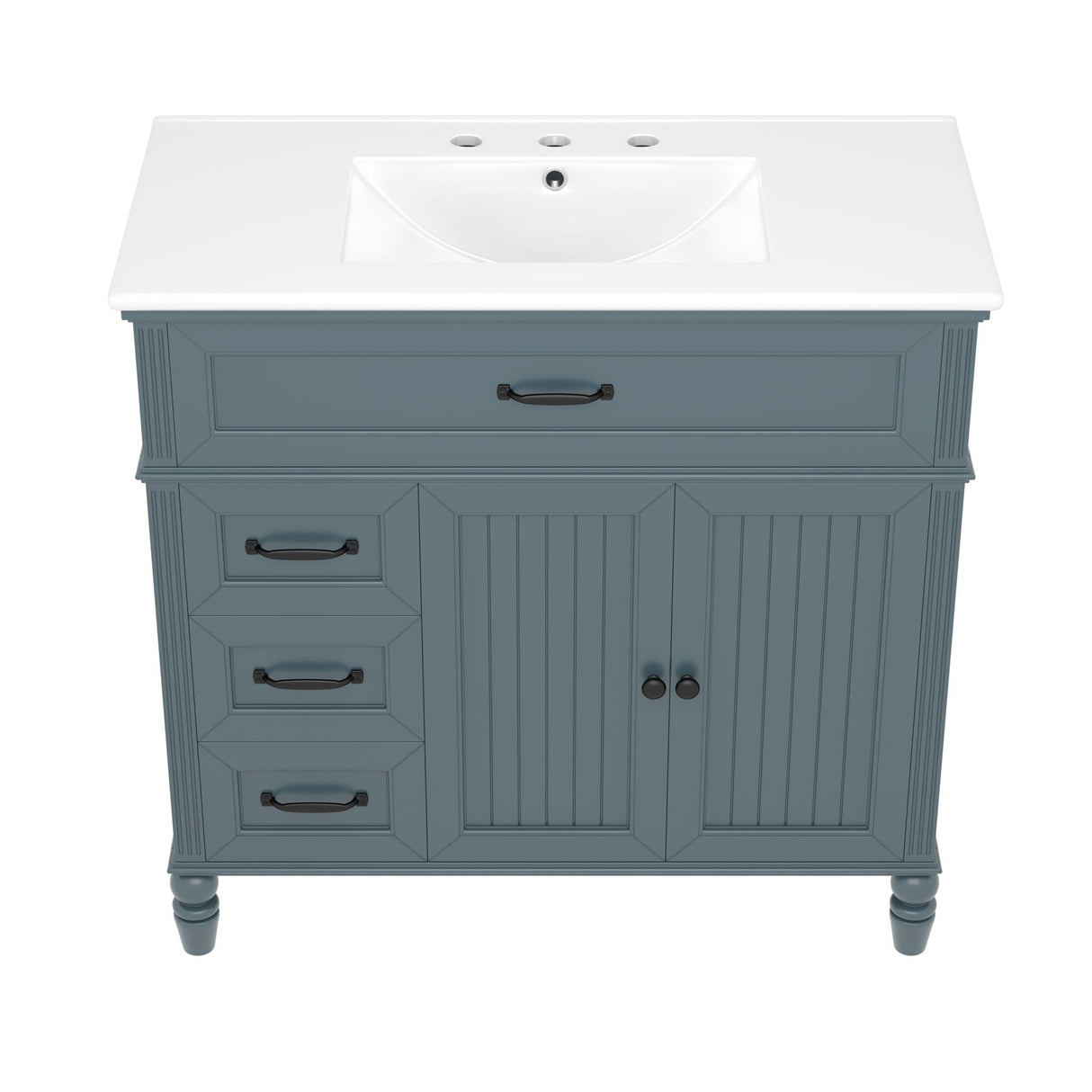 Bathroom Vanity With Sink, Freestanding Cabinet & Drawers