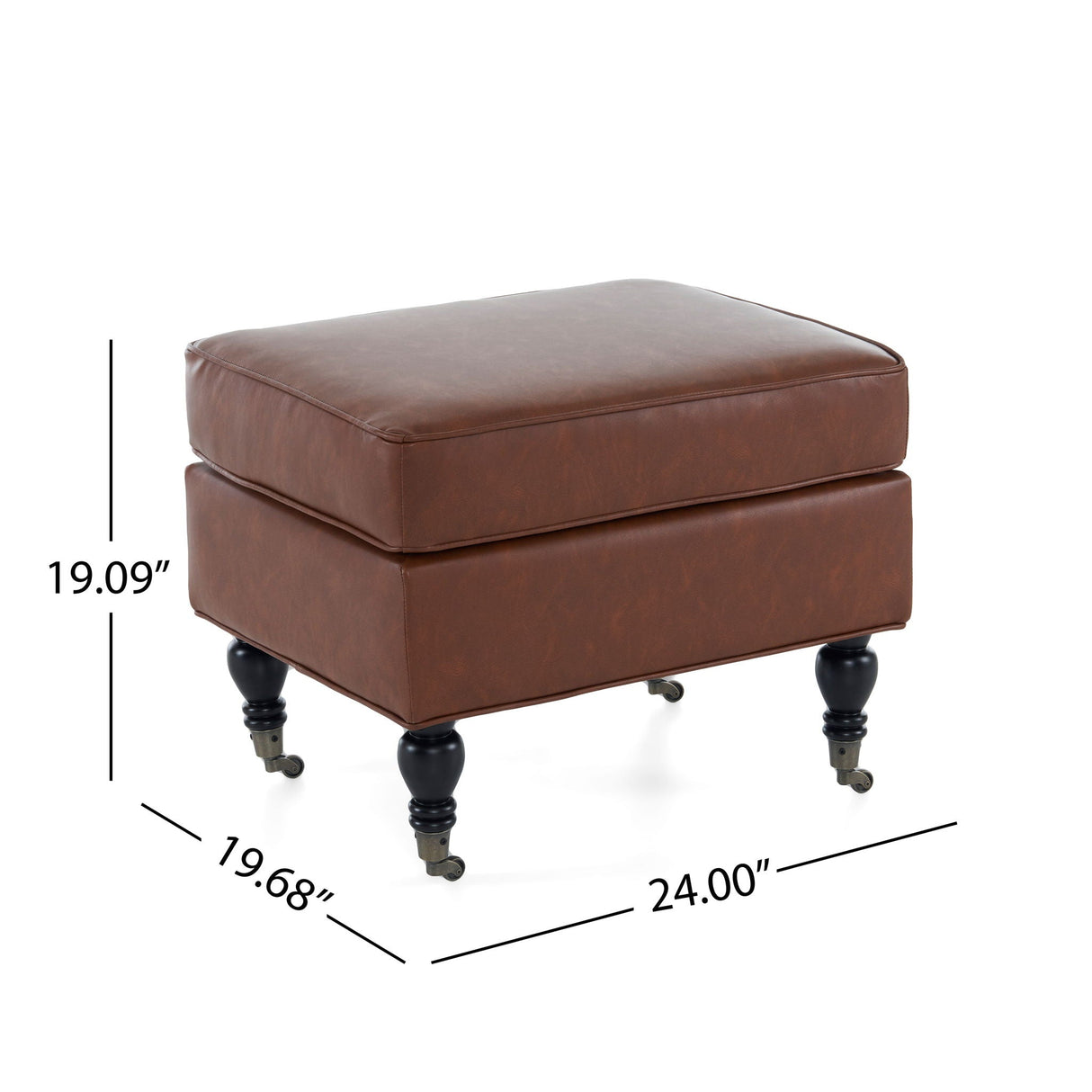 Ottoman Square Design - Brown