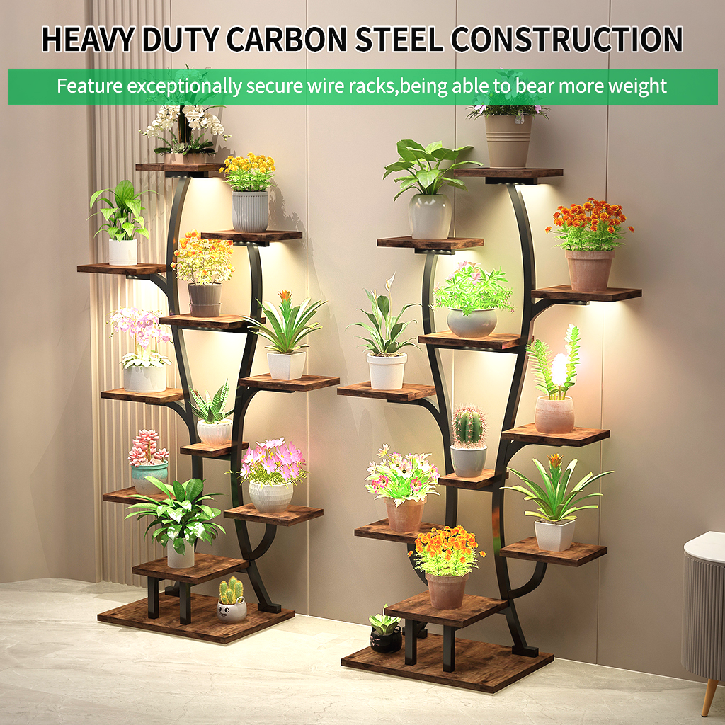Vase Shape Plant Stand Indoor with Grow Lights