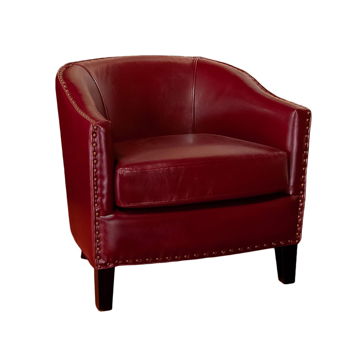 Enigmatica Upholstered Club Chair with Nailhead Trim