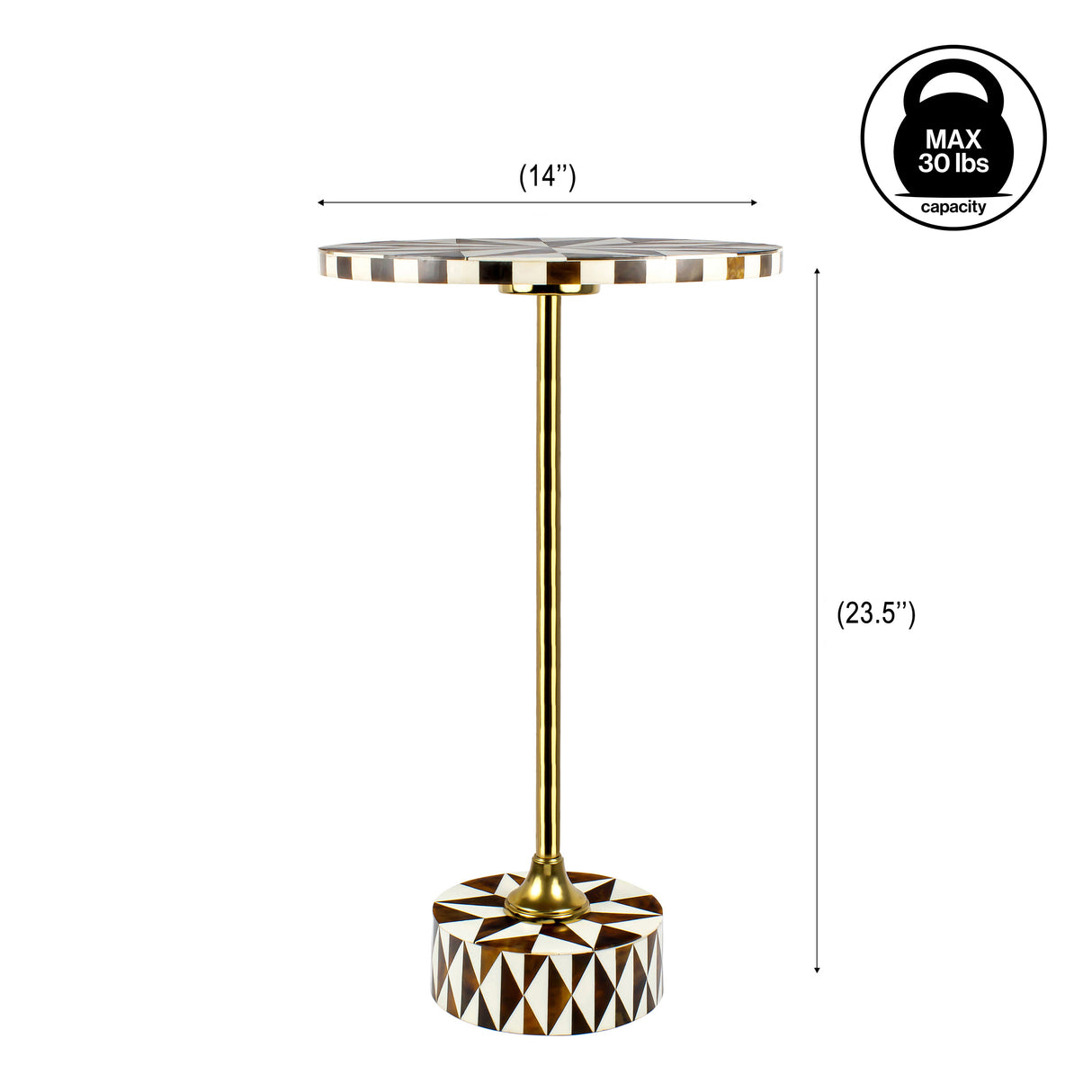 Calix Contemporary Minimalist Metal/Cork Round End Table
